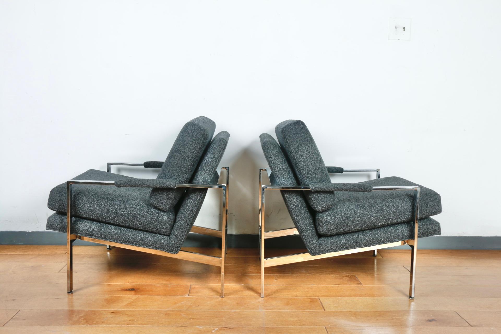 Late 20th Century Milo Baughman Pair of Lounge Chairs
