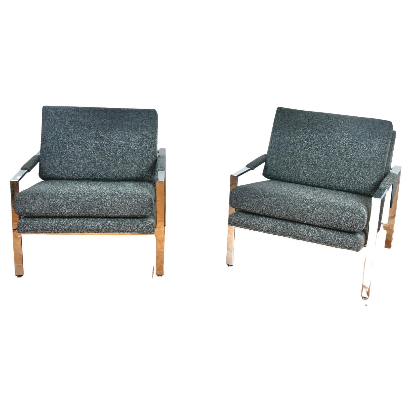 Milo Baughman Pair of Lounge Chairs