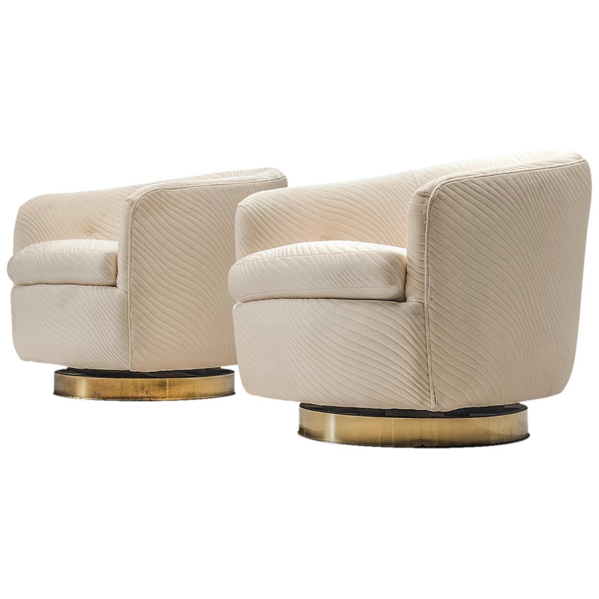 Milo Baughman Pair of Swivel Chairs For Sale at 1stDibs milo baughman swivel chairs, milo