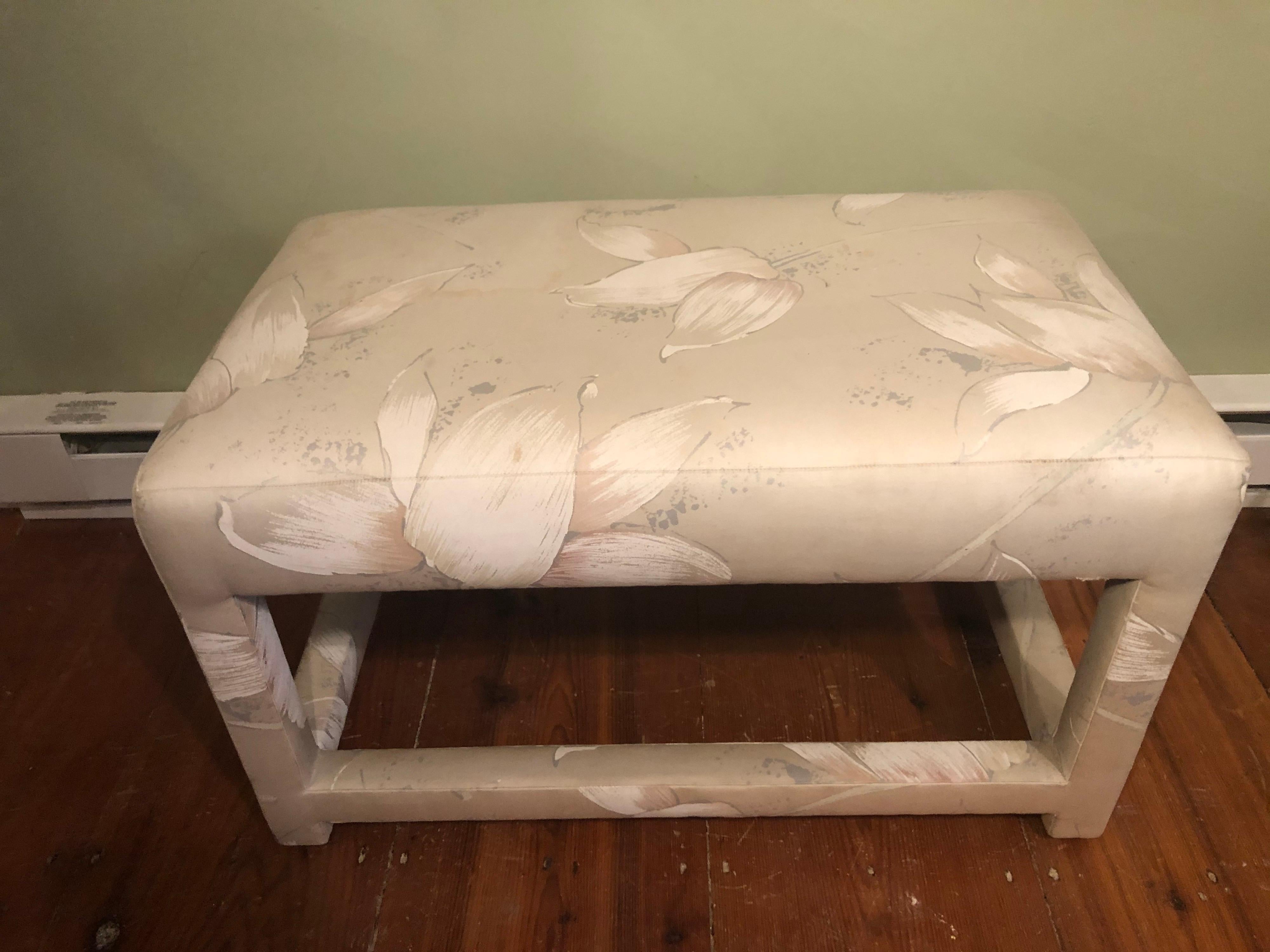 Milo Baughman Parsons Bench or Footstool In Good Condition In Redding, CT