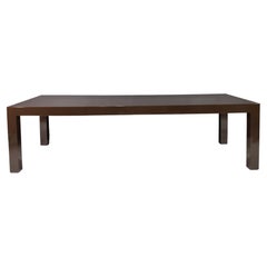 Milo Baughman Parsons Dining Table in Brown Lacquer