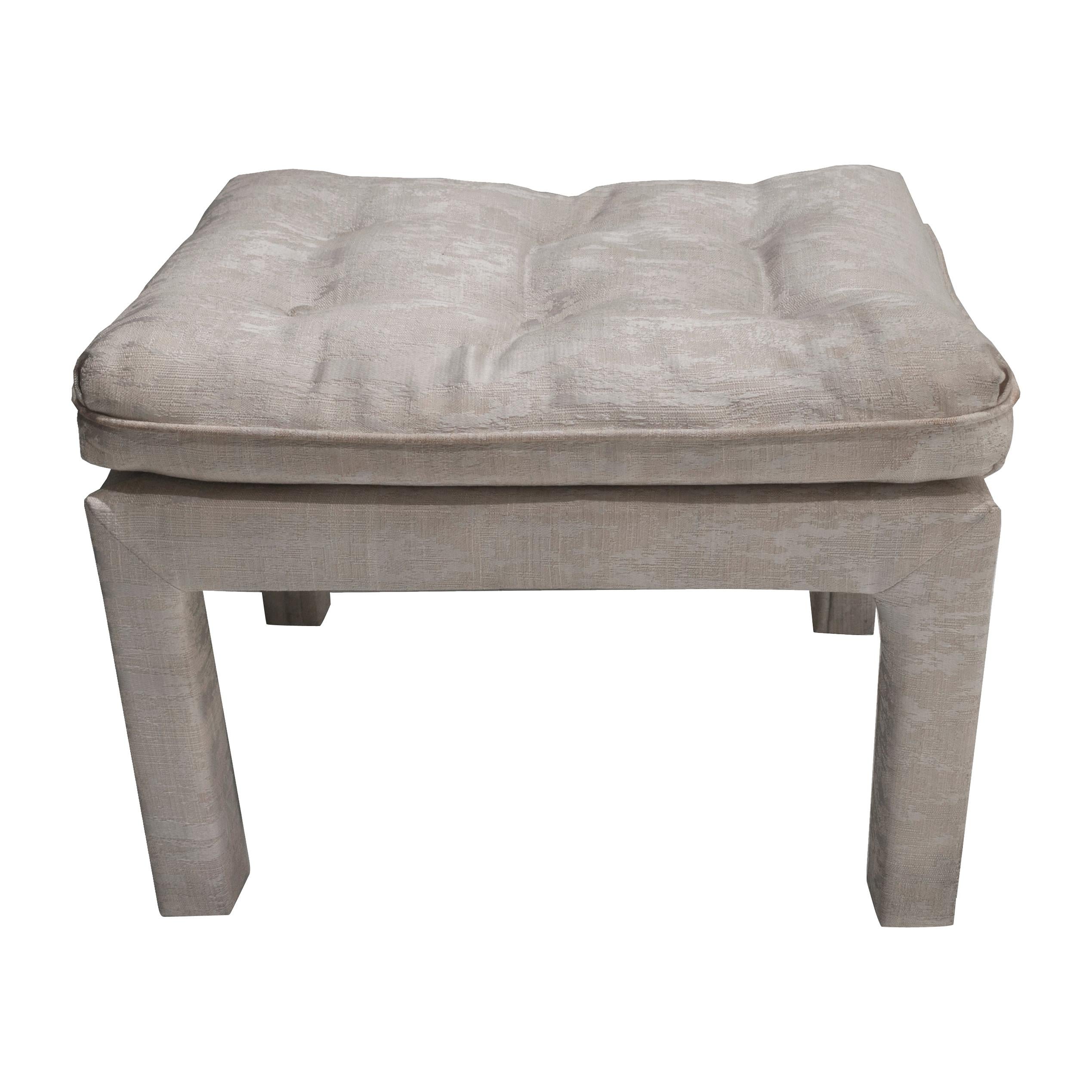 Milo Baughman Parsons Style Pillow Top Ottoman, c. 1960s For Sale