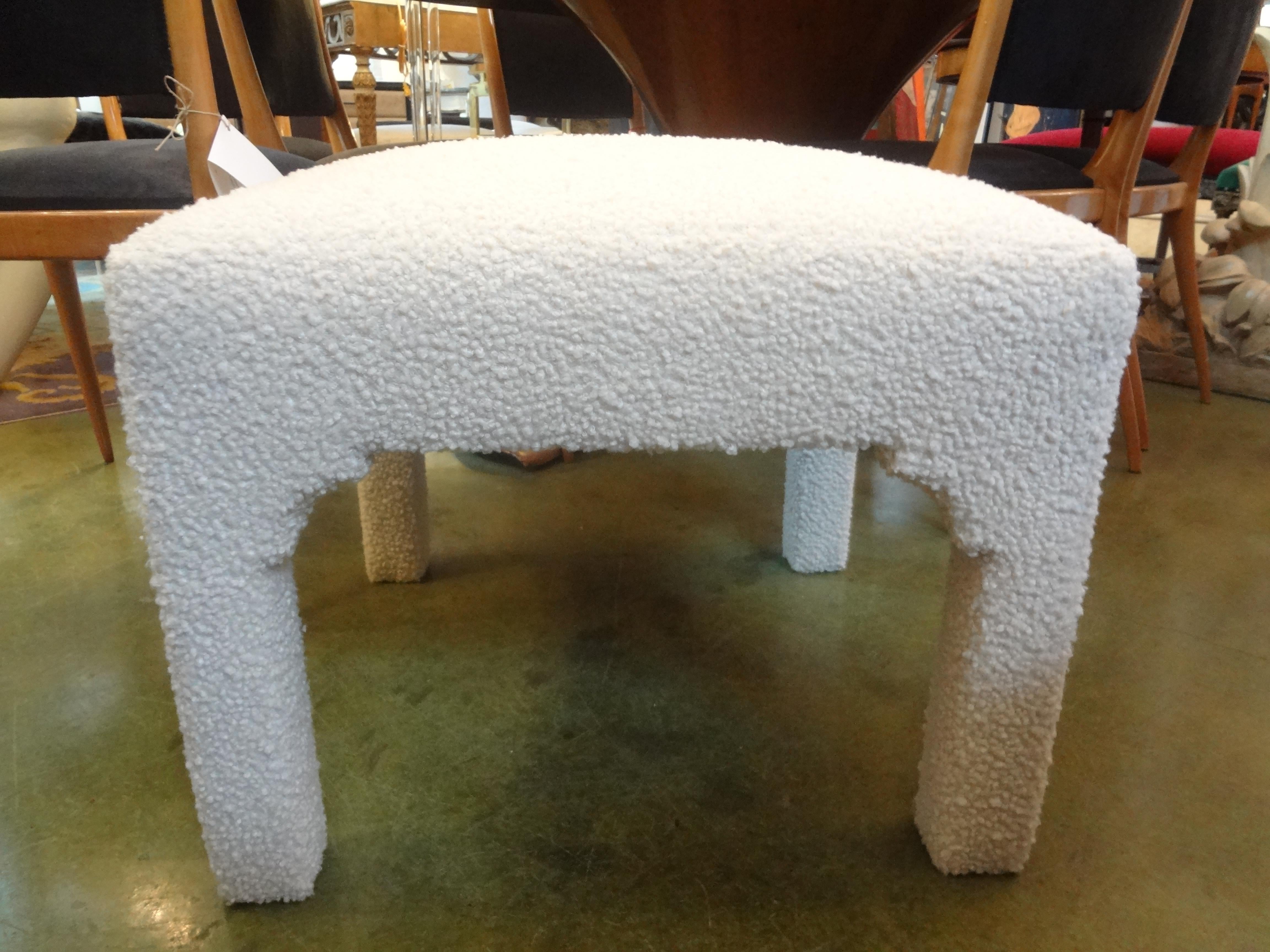 Milo Baughman Parsons Style Upholstered Ottoman In Good Condition For Sale In Houston, TX