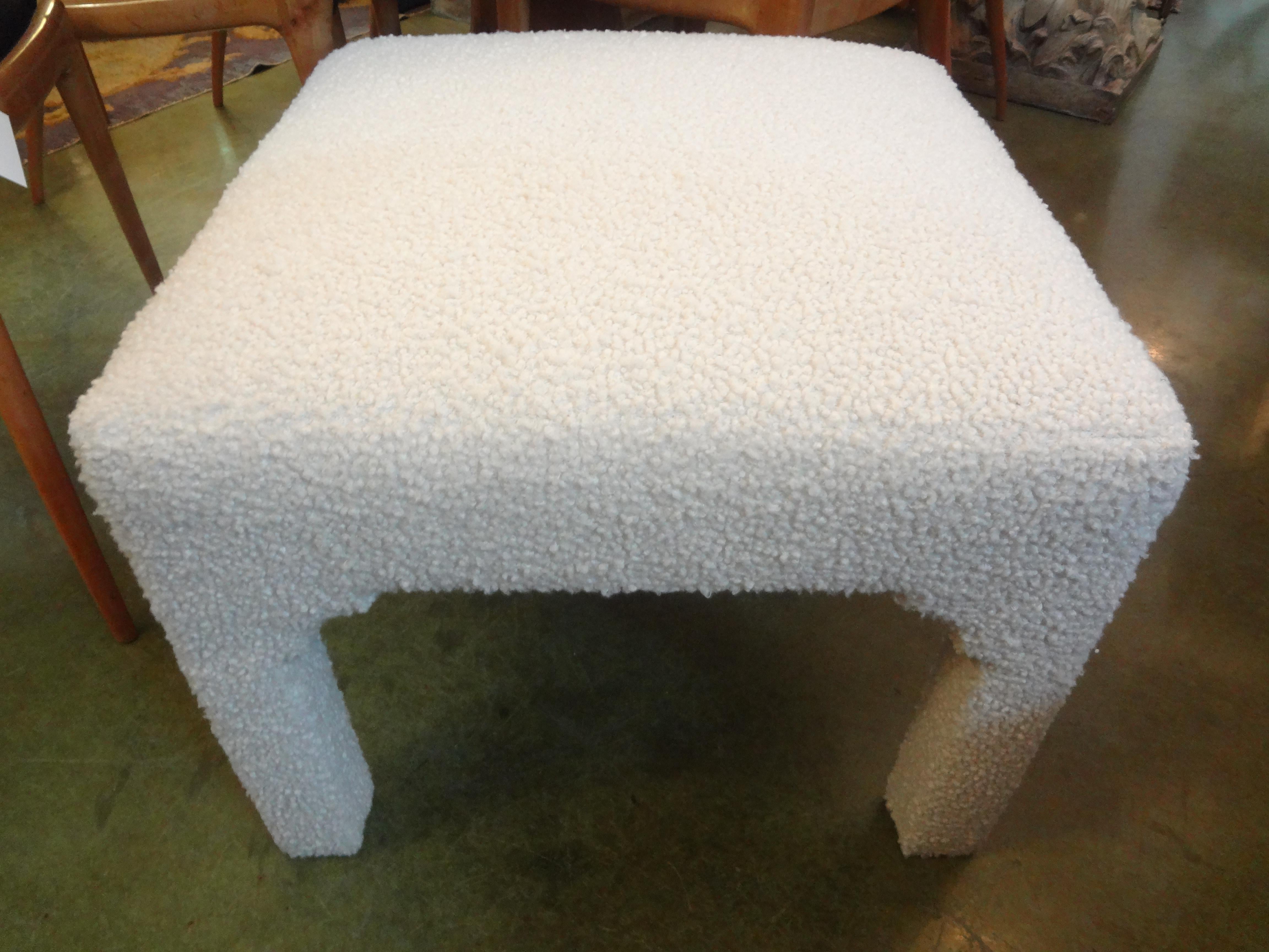 Milo Baughman Parsons Style Upholstered Ottoman For Sale 2