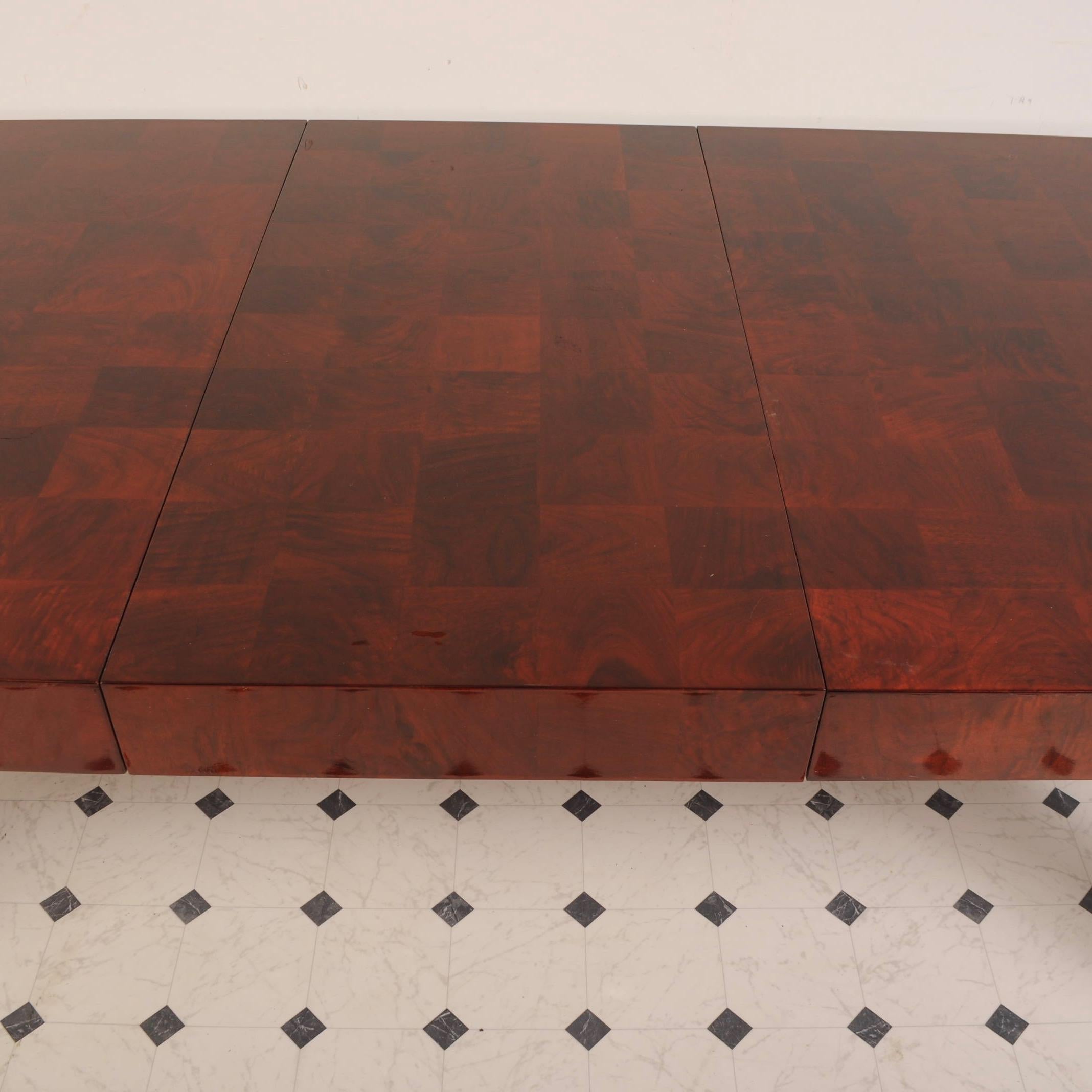 Late 20th Century Milo Baughman Patchwork Parsons Dining Table for Thayer Coggin