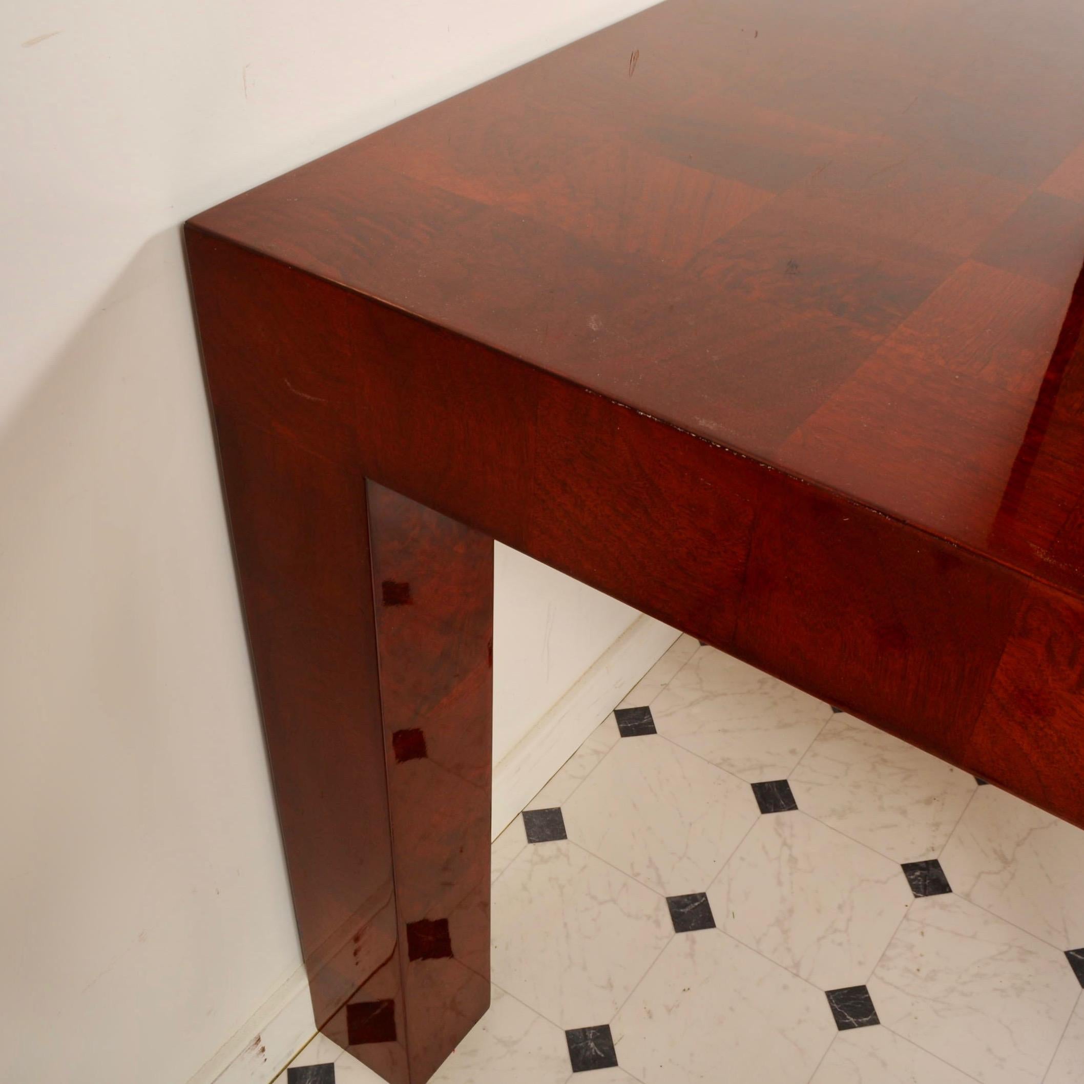 Walnut Milo Baughman Patchwork Parsons Dining Table for Thayer Coggin