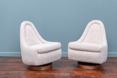 Milo Baughman Petite Swivel Tilt Lounge Chairs