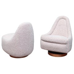 Milo Baughman Petite Swivel Tilt Lounge Chairs