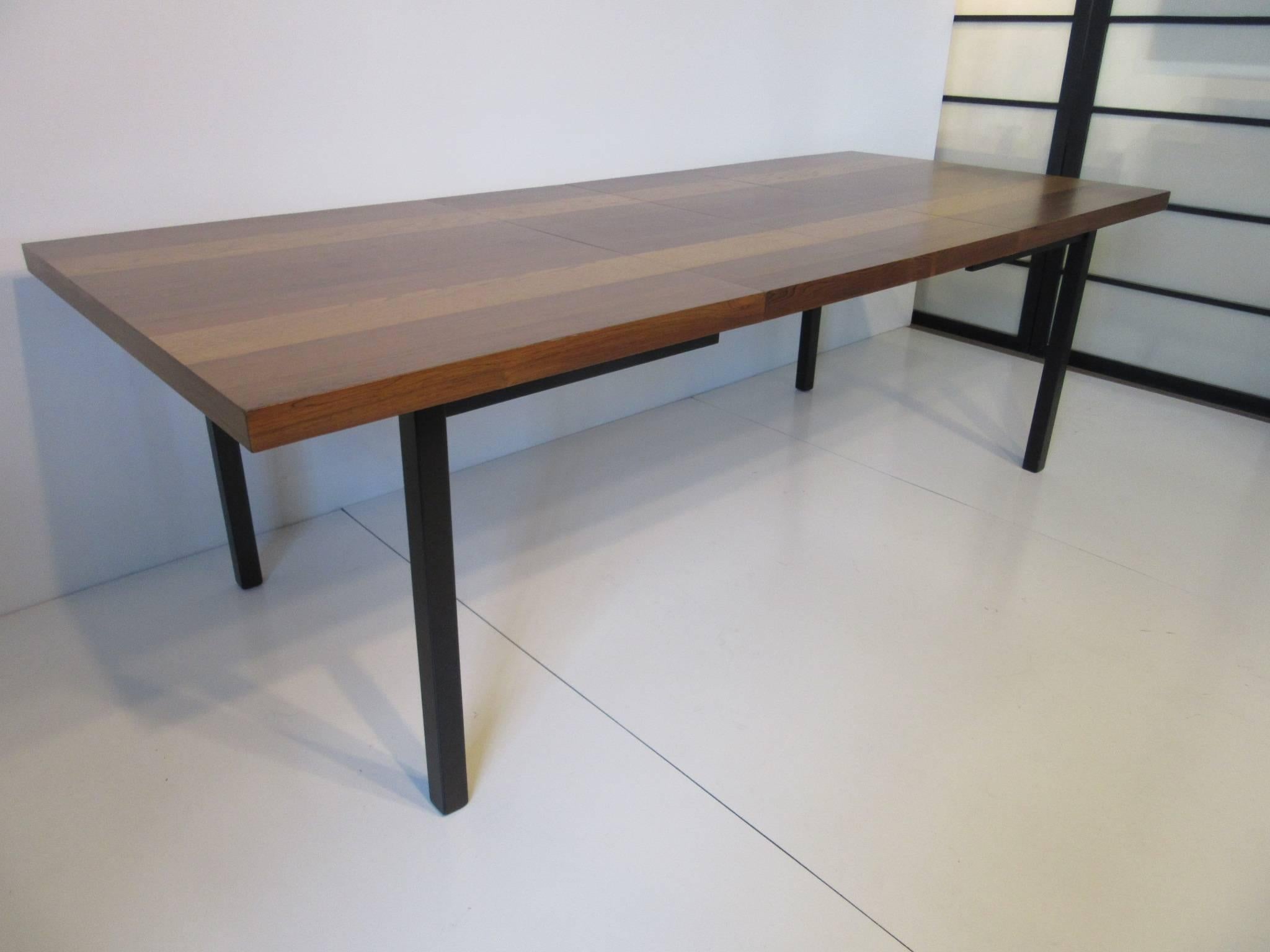 Mid-Century Modern Milo Baughman Plank Dining Table for Directional