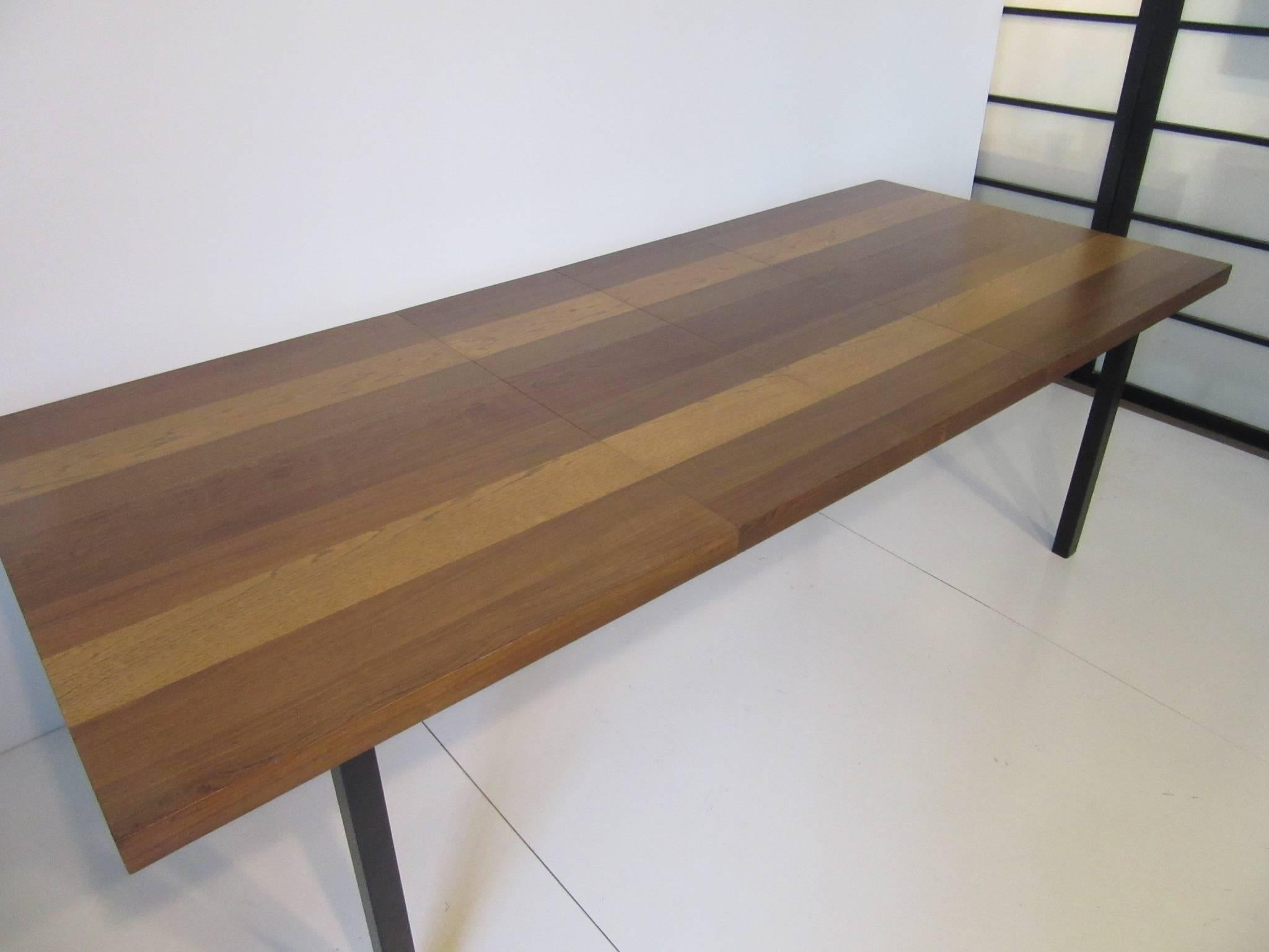 Milo Baughman Plank Dining Table for Directional In Excellent Condition In Cincinnati, OH