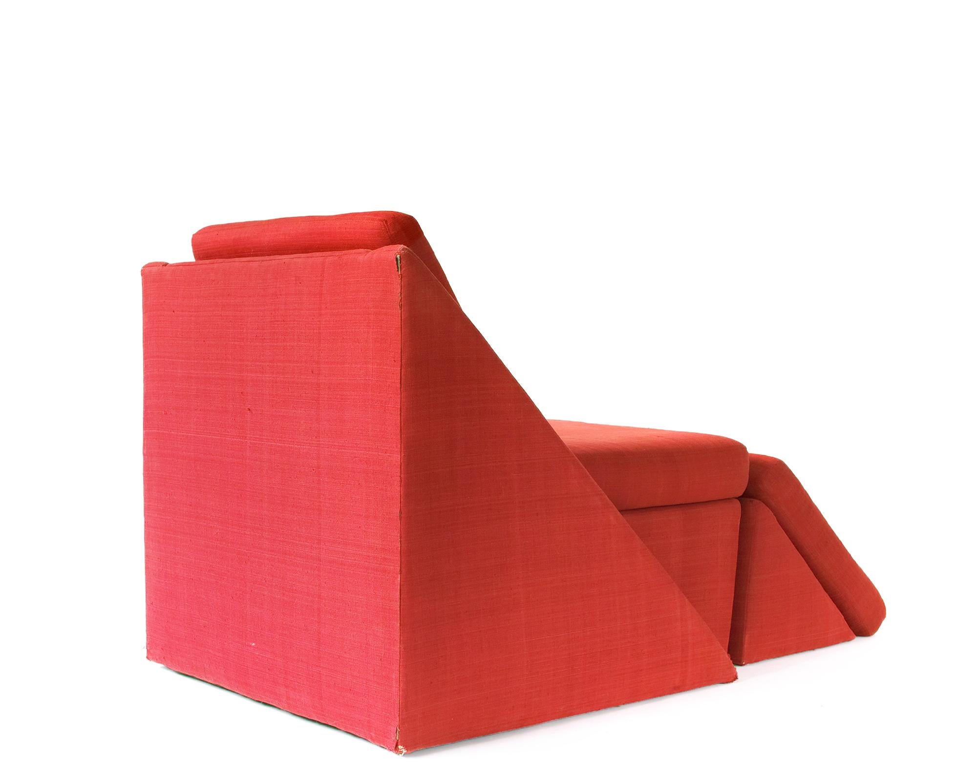 Milo Baughman Postmodern Chair and Ottoman 7