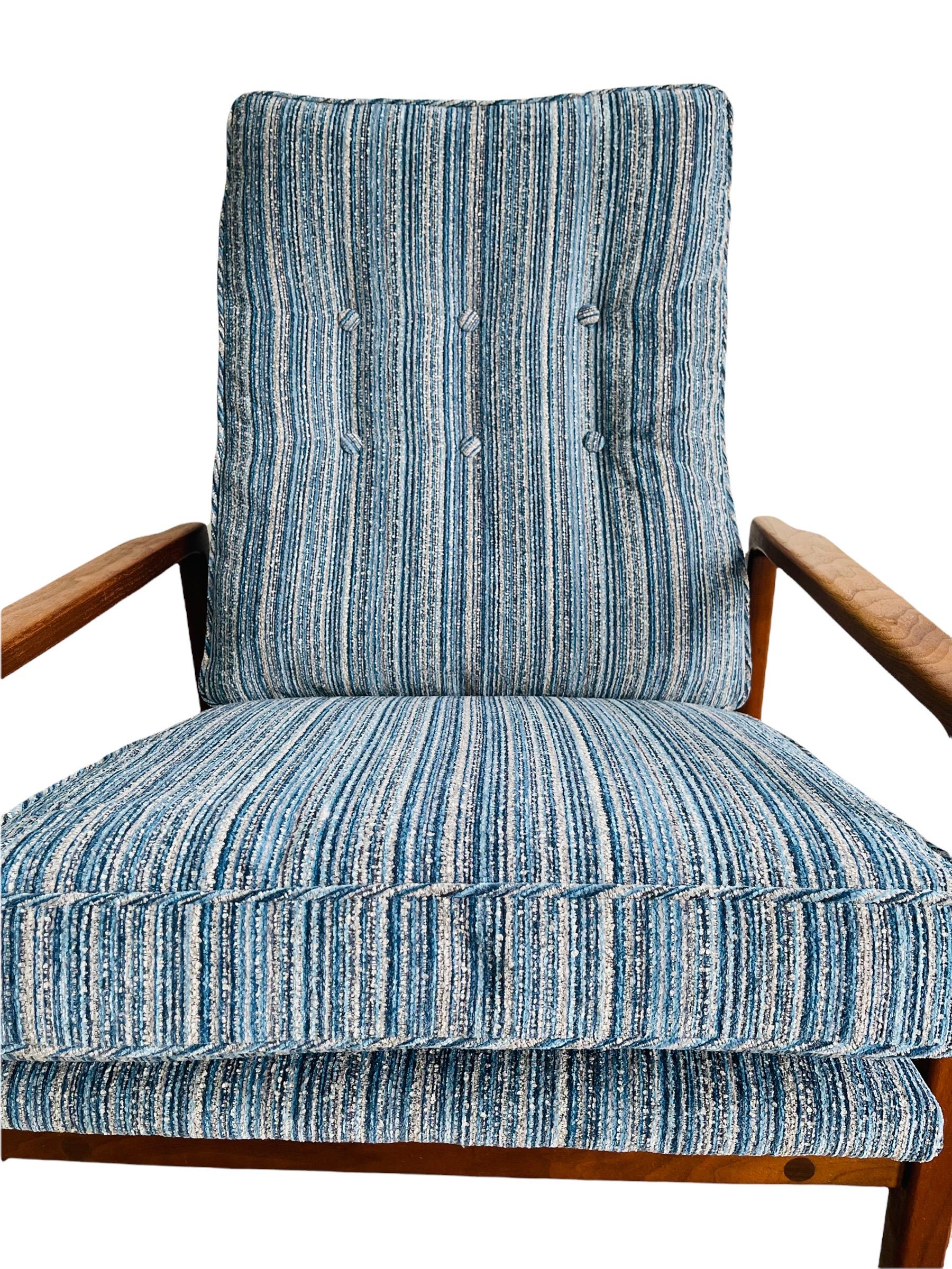 Milo Baughman Reclining Lounge Chair & Ottoman for James Inc 6