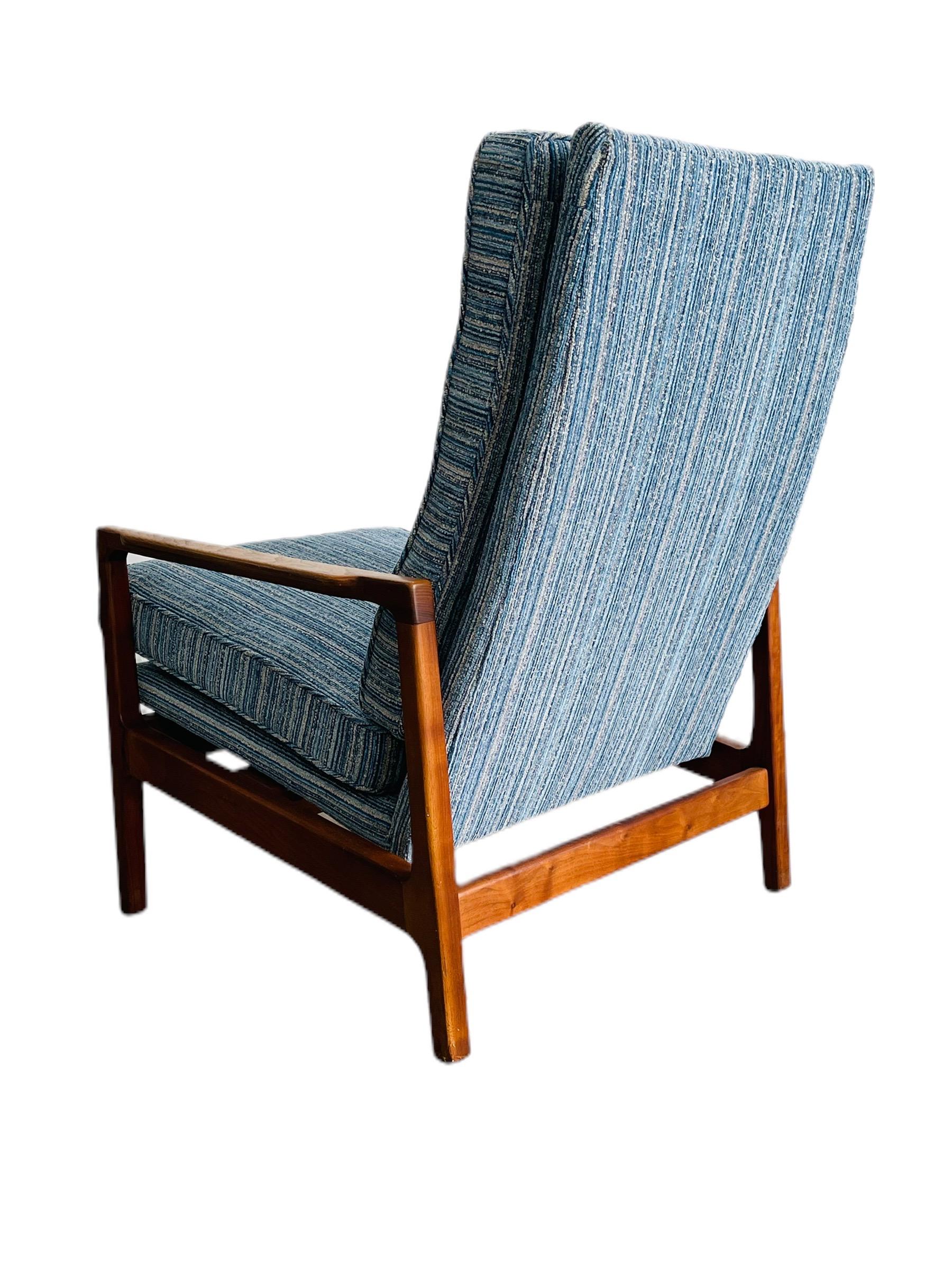 Milo Baughman Reclining Lounge Chair & Ottoman for James Inc 2