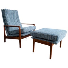 Milo Baughman Reclining Lounge Chair & Ottoman for James Inc