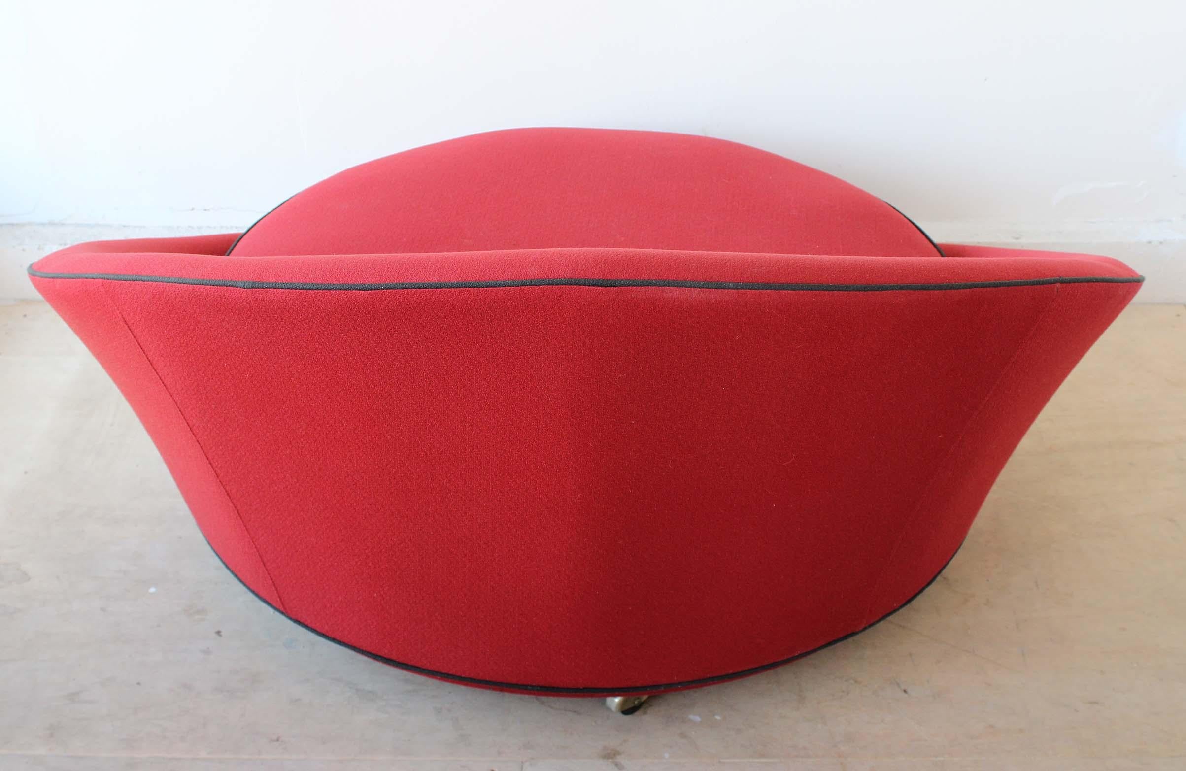Upholstery Milo Baughman Rolling Sofa For Sale