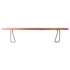 Milo Baughman Rosewood and Brass Floating Desk for Thayer Coggin