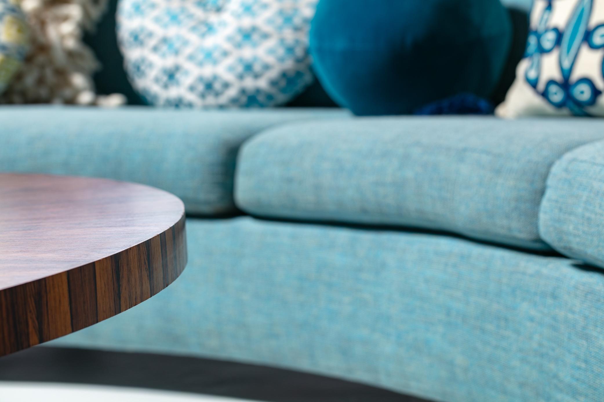 Milo Baughman Rosewood and White Lazy Susan Coffee Table circa 1960 In Good Condition In Saint Louis, MO