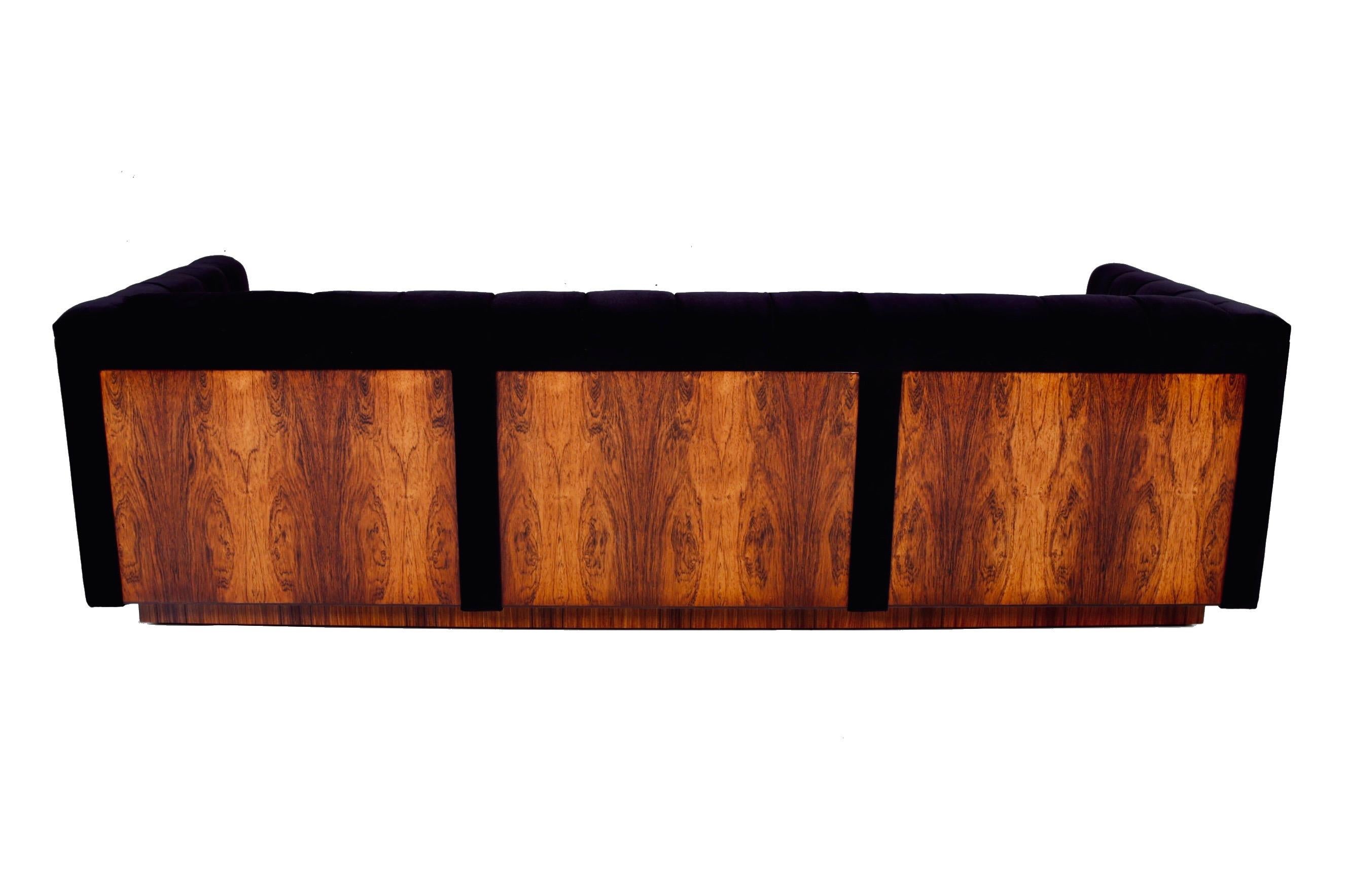 Milo Baughman Rosewood Case Sofa, 1970s 2