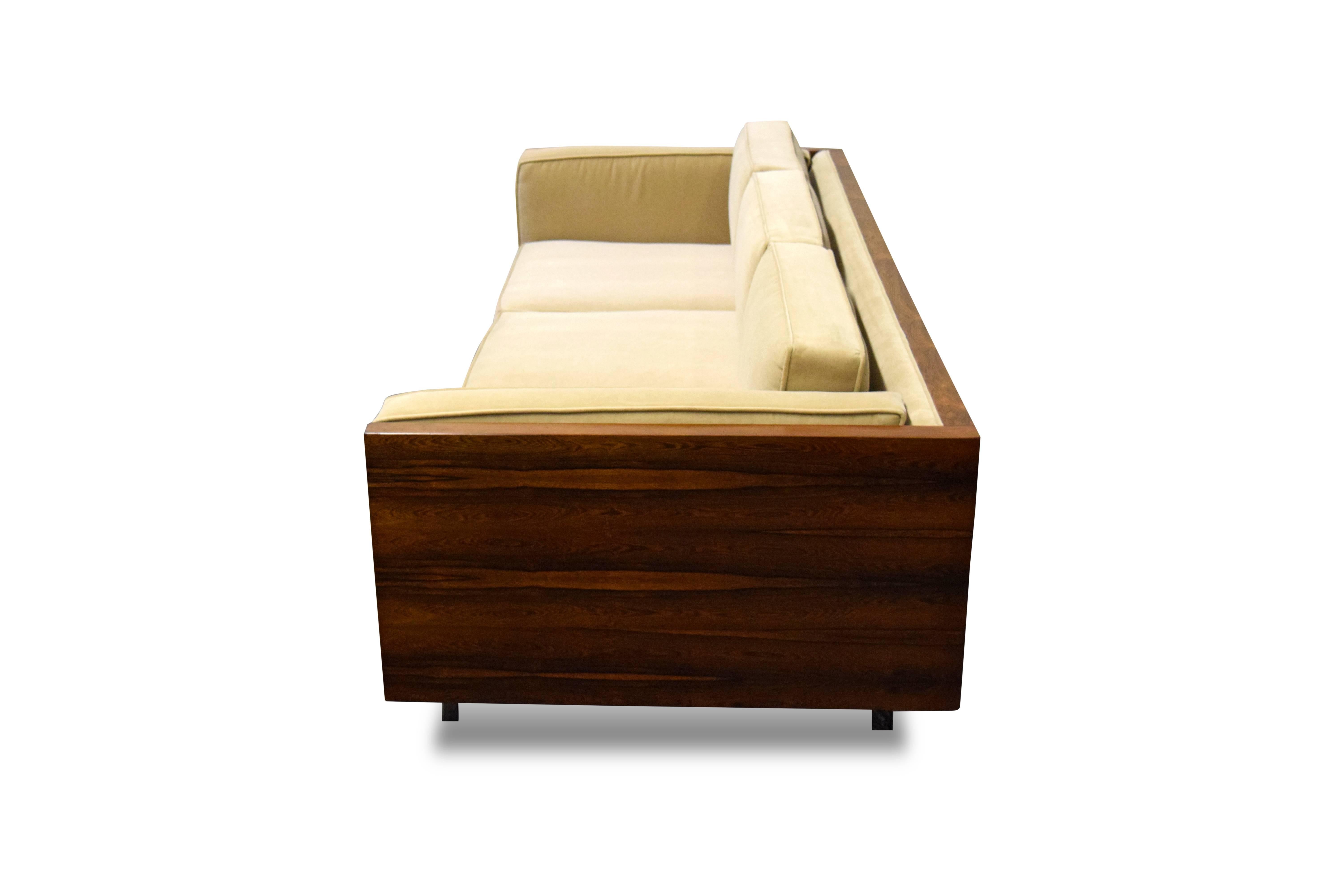 Mid-Century Modern Milo Baughman Rosewood Case Sofa