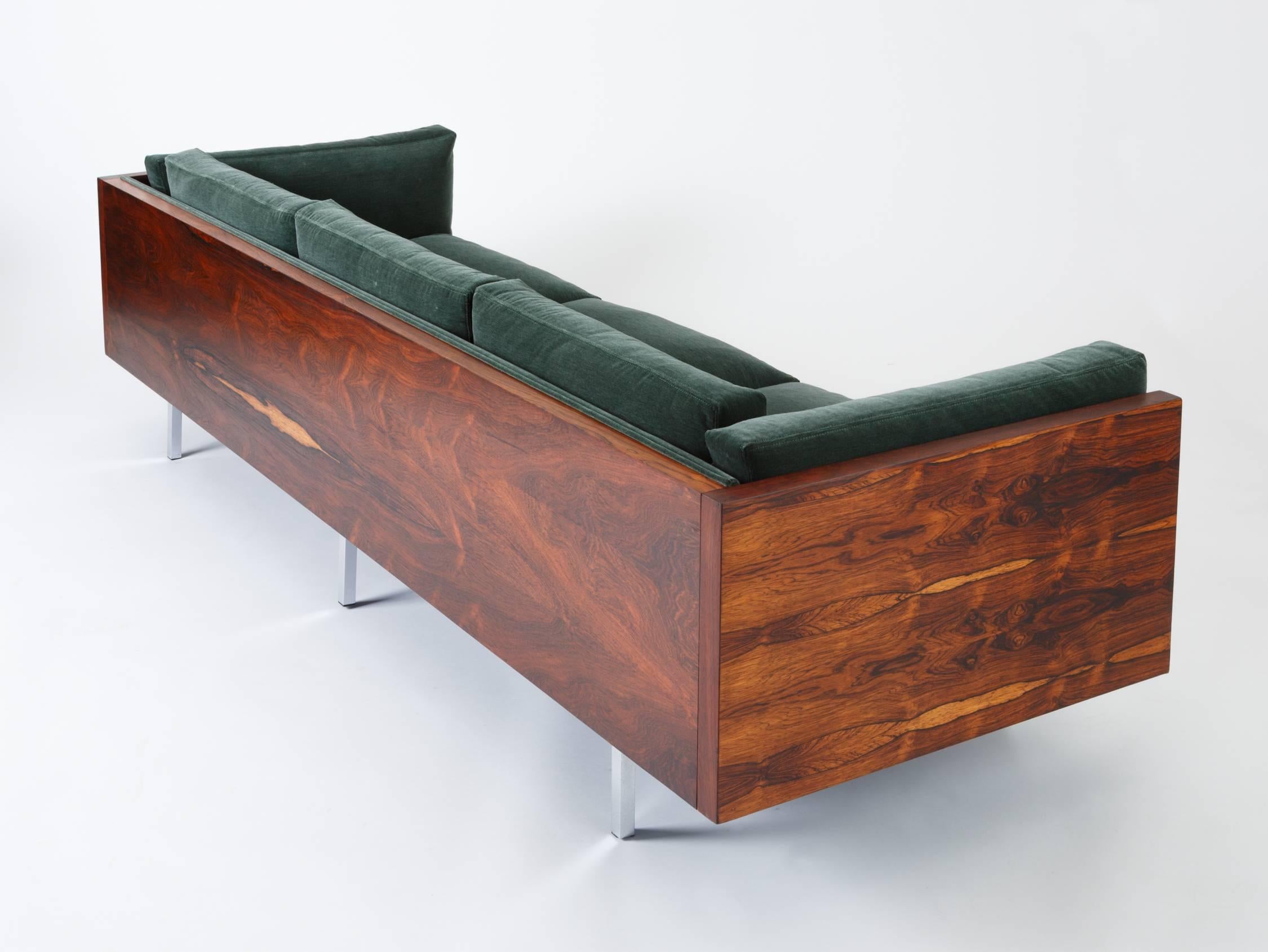 Milo Baughman Rosewood Case Sofa for Thayer Coggin 1