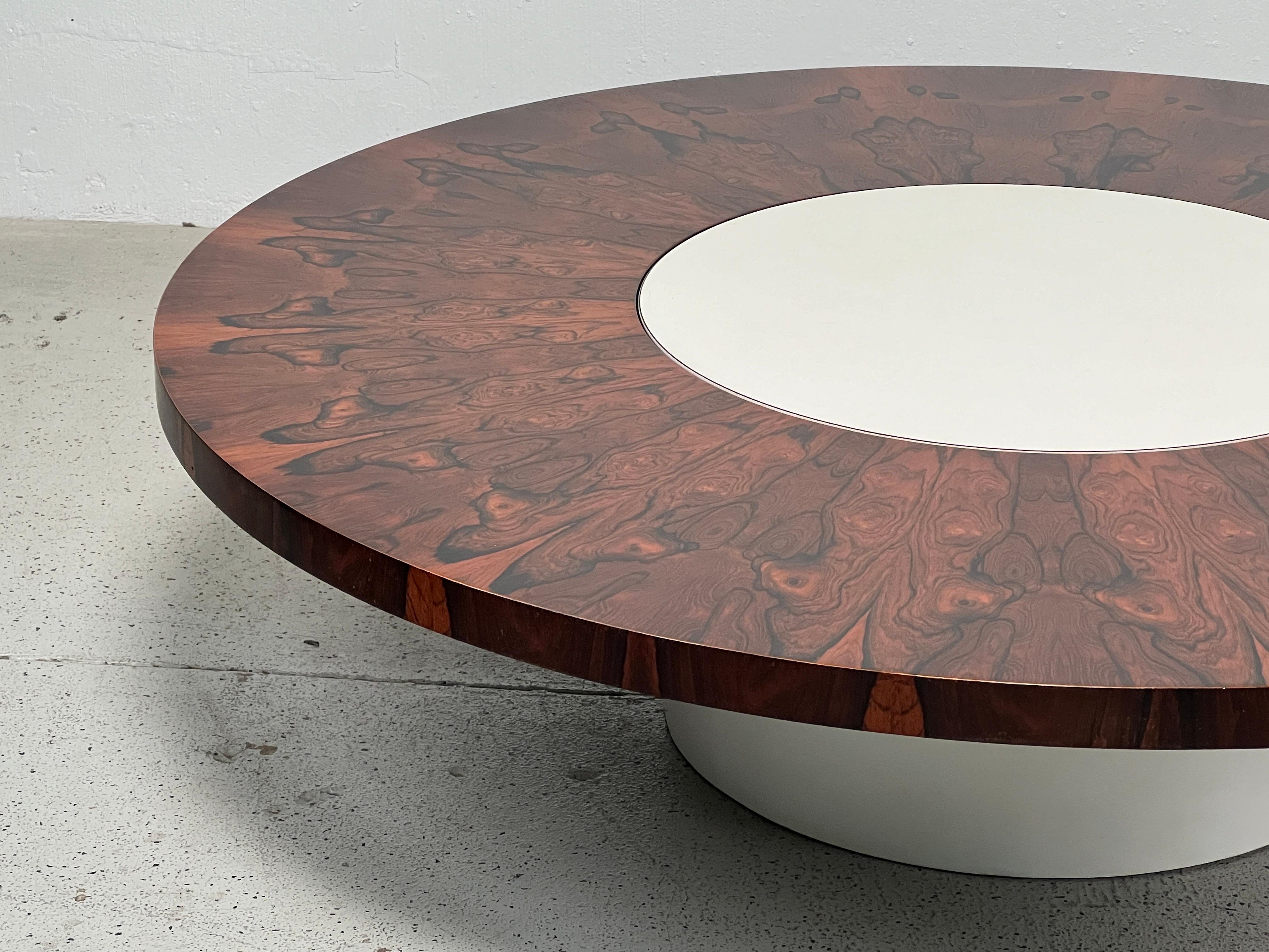 Milo Baughman Rosewood Lazy Susan Coffee Table 3
