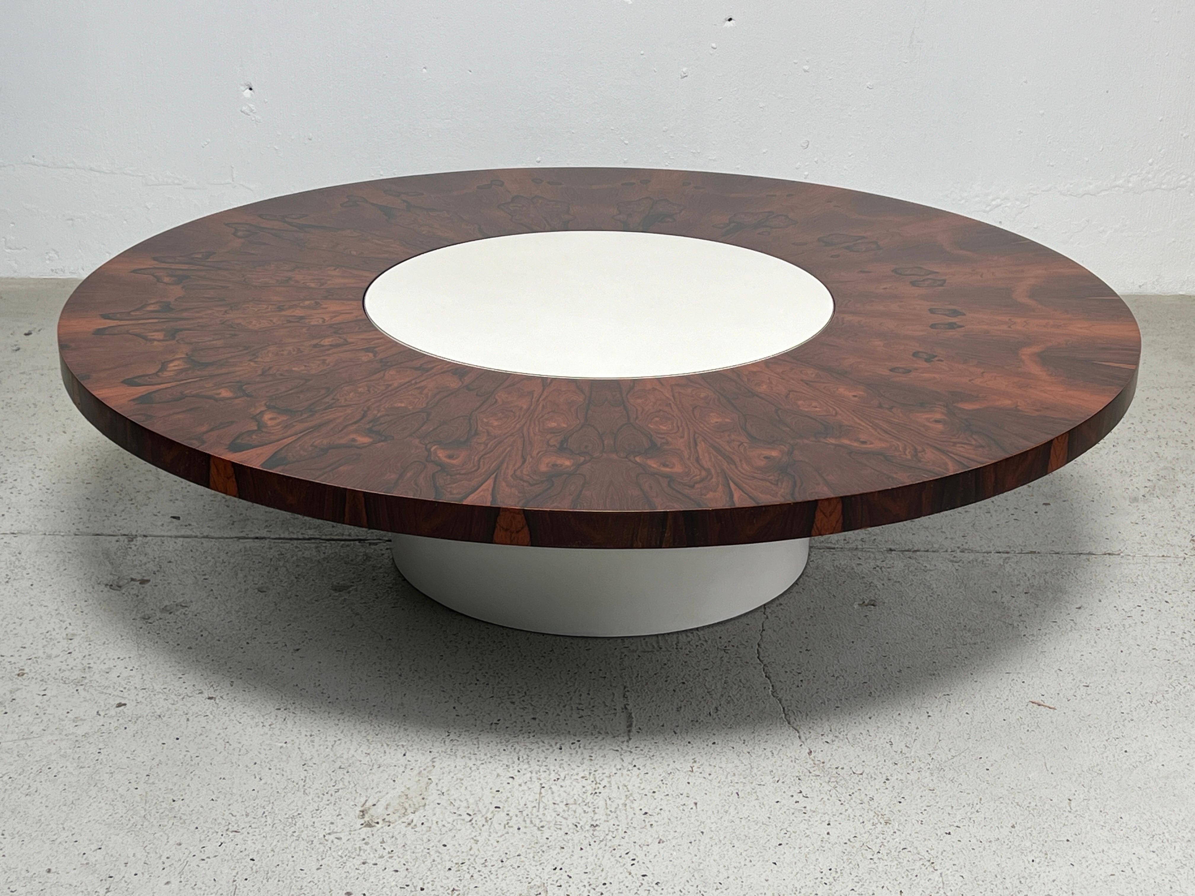 Milo Baughman Rosewood Lazy Susan Coffee Table  For Sale 7