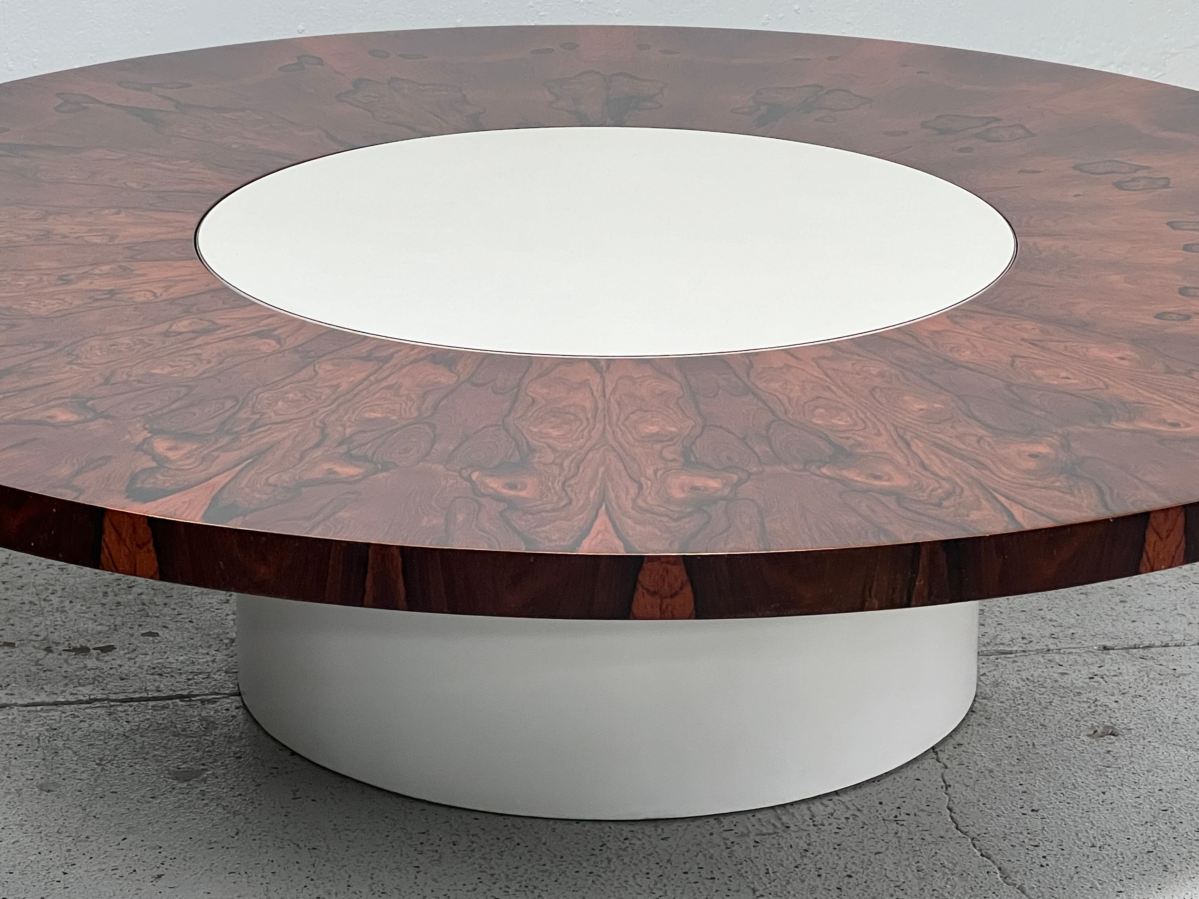 Milo Baughman Rosewood Lazy Susan Coffee Table  For Sale 11