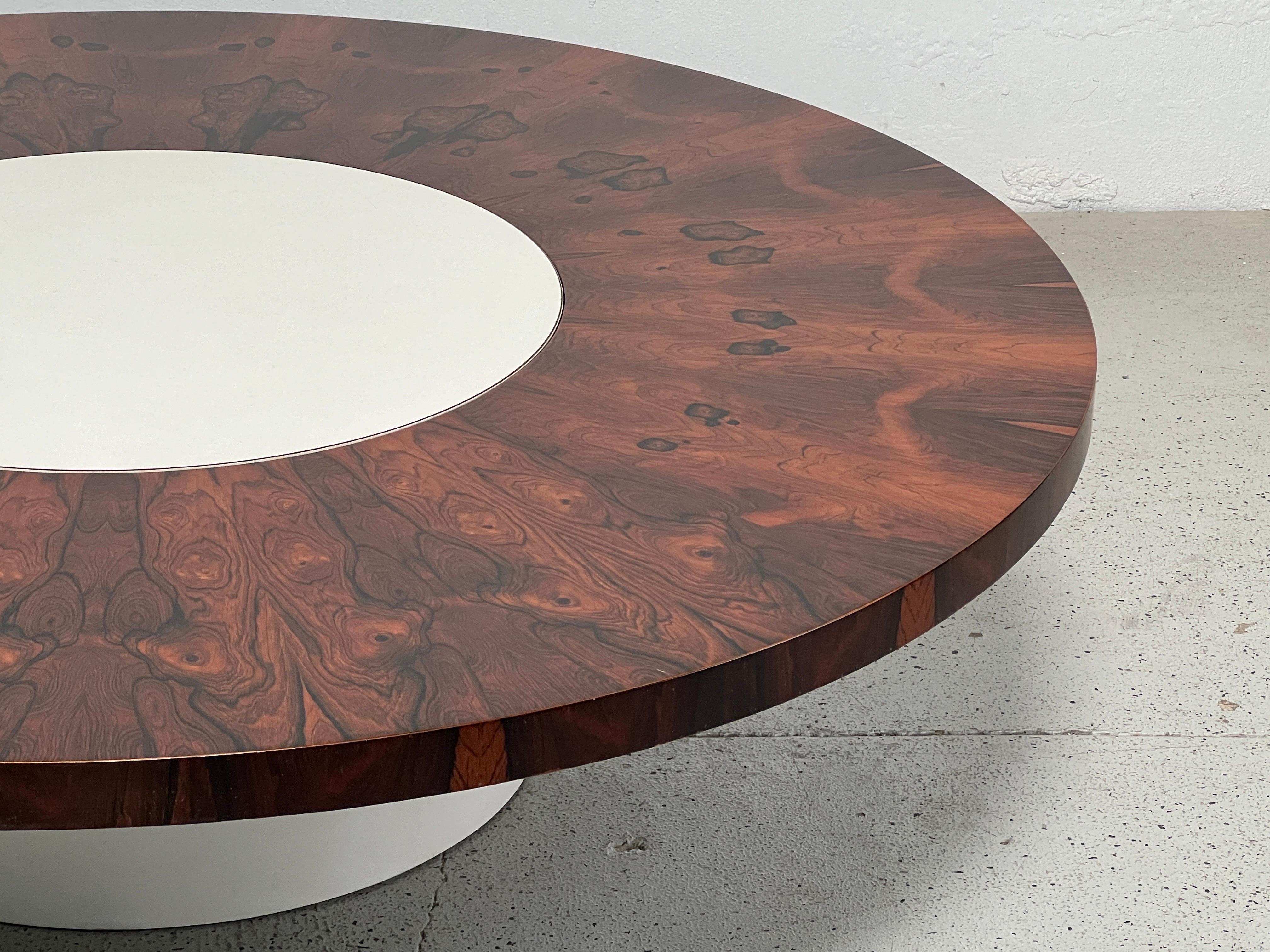 Milo Baughman Rosewood Lazy Susan Coffee Table  For Sale 1