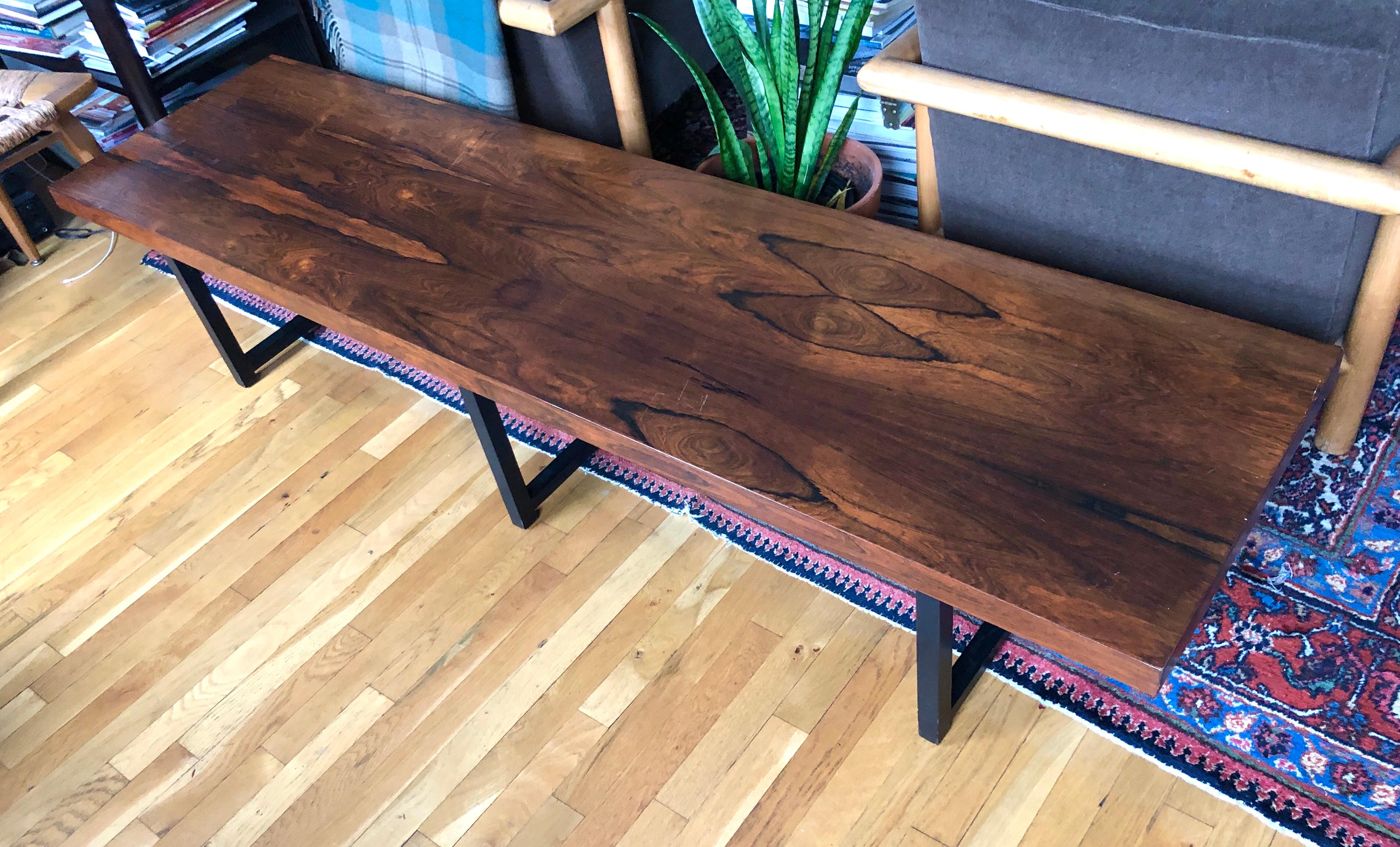 Mid-Century Modern Milo Baughman Rosewood Long Bench or Table For Sale