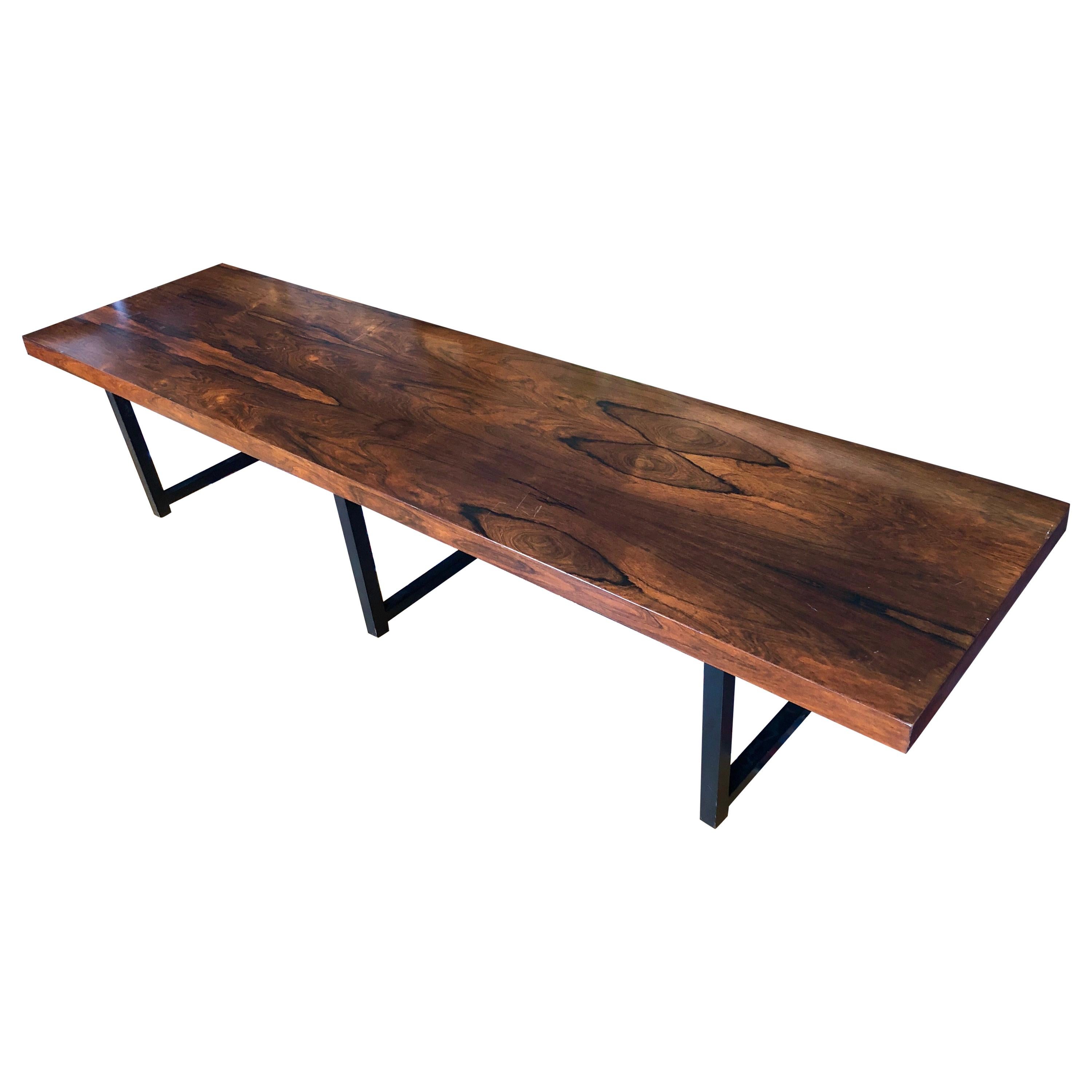 Milo Baughman Rosewood Long Bench or Table For Sale