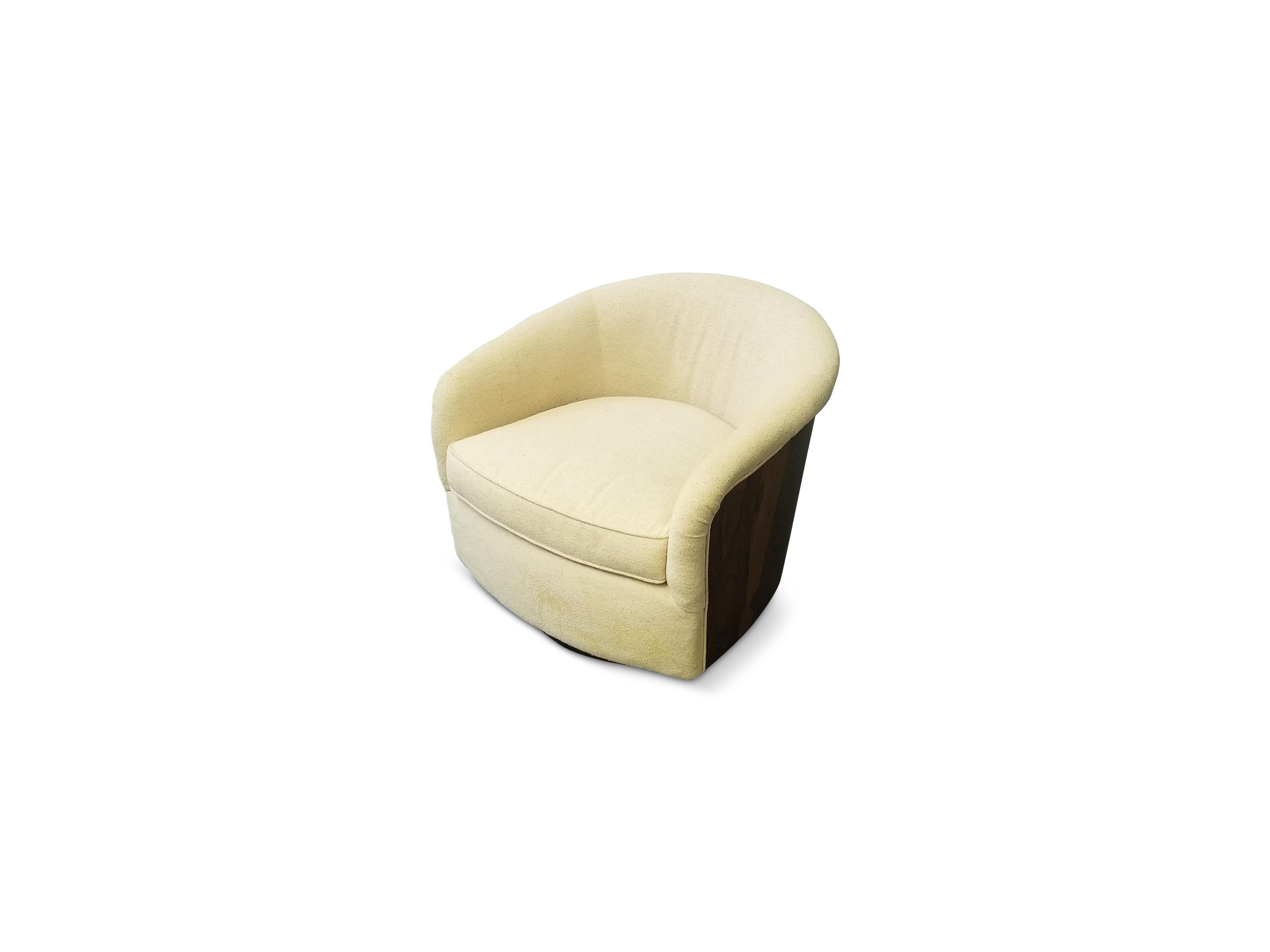 Mid-Century Modern Milo Baughman Rosewood Swivel and Tilt Lounge Chair