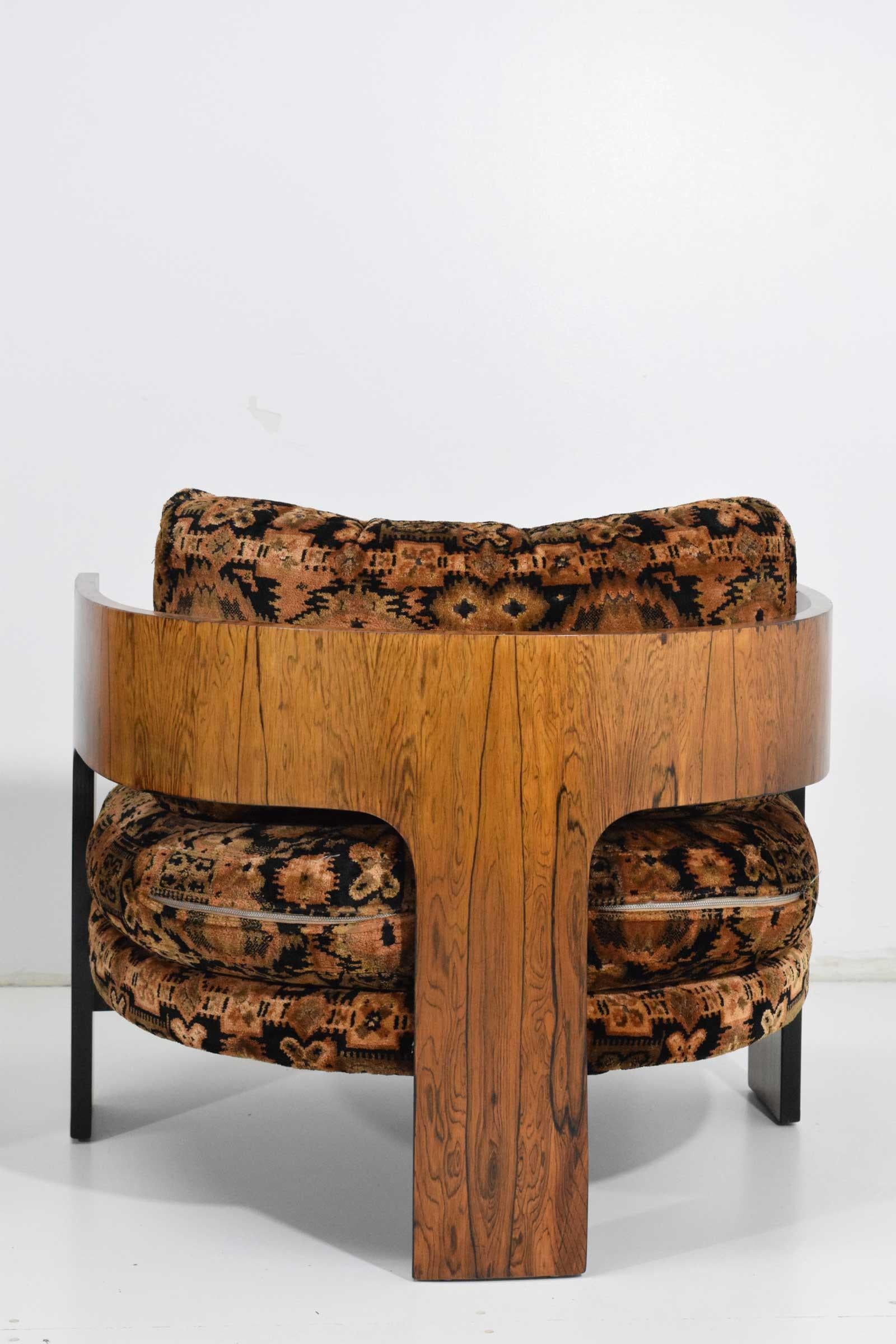 Milo Baughman Rosewood T-Frame Chairs, 1969 4