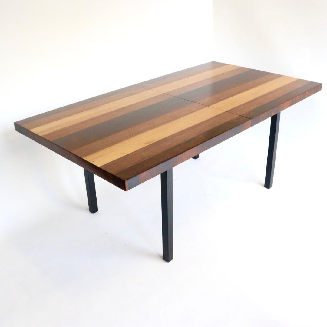 American Mid Century Modern Dining Table by Milo Baughman for Directional w/ Two Leafs