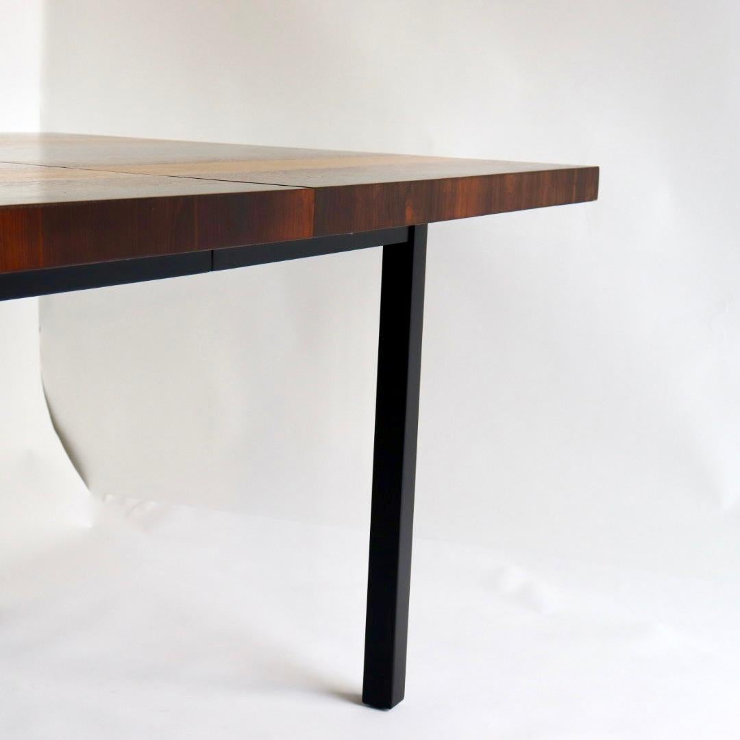 Mid Century Modern Dining Table by Milo Baughman for Directional w/ Two Leafs In Good Condition In San Diego, CA
