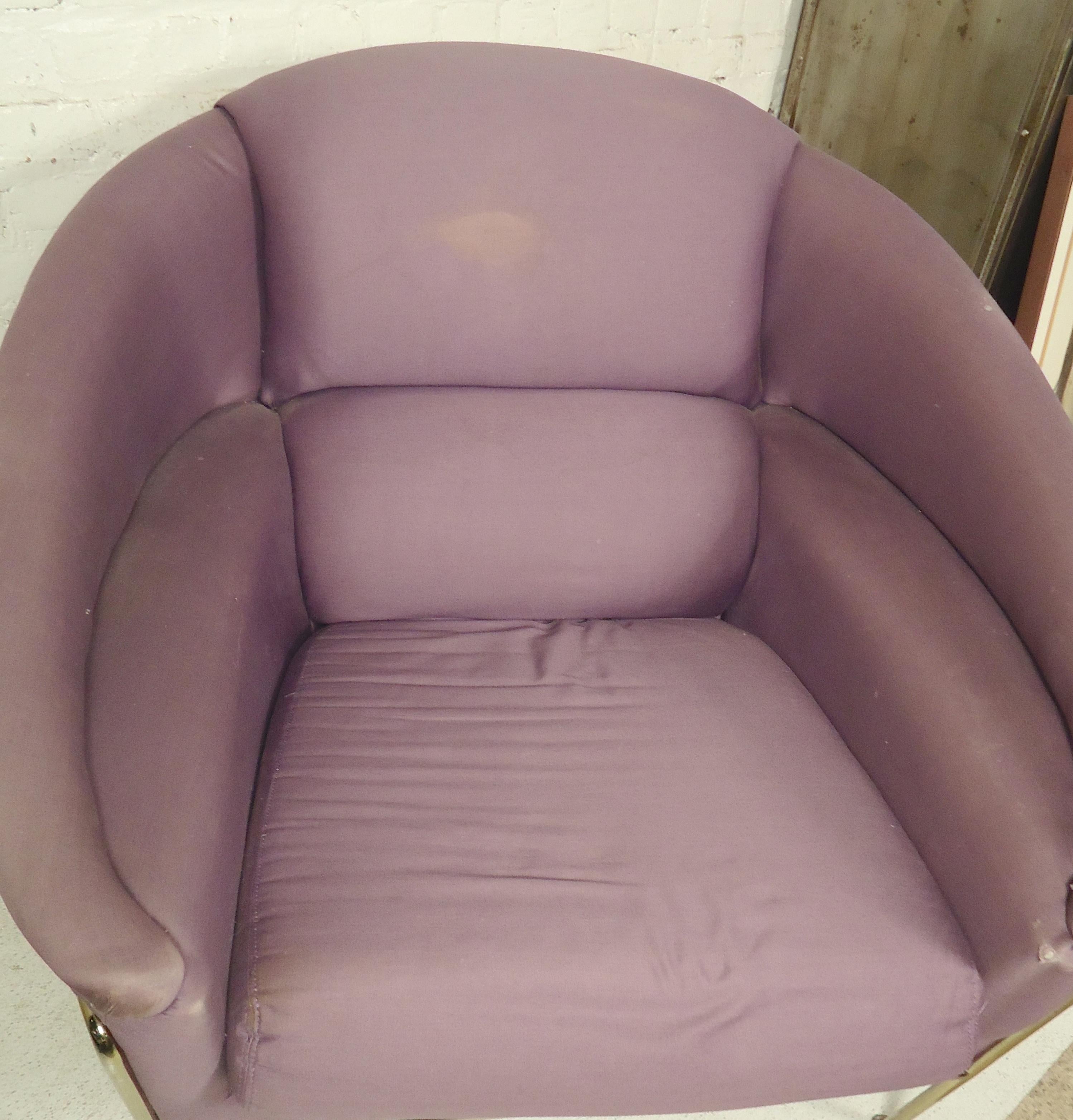 Mid-Century Modern Milo Baughman Round Back Lounge Chair