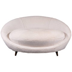 Milo Baughman Round Chaise Lounge, Circular Sofa, circa 1960