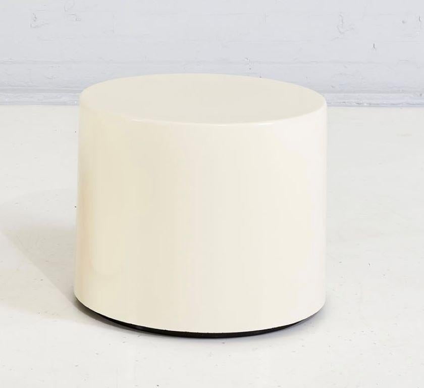 Milo Baughman Round Drum End Tables, 1980 In Good Condition In Chicago, IL