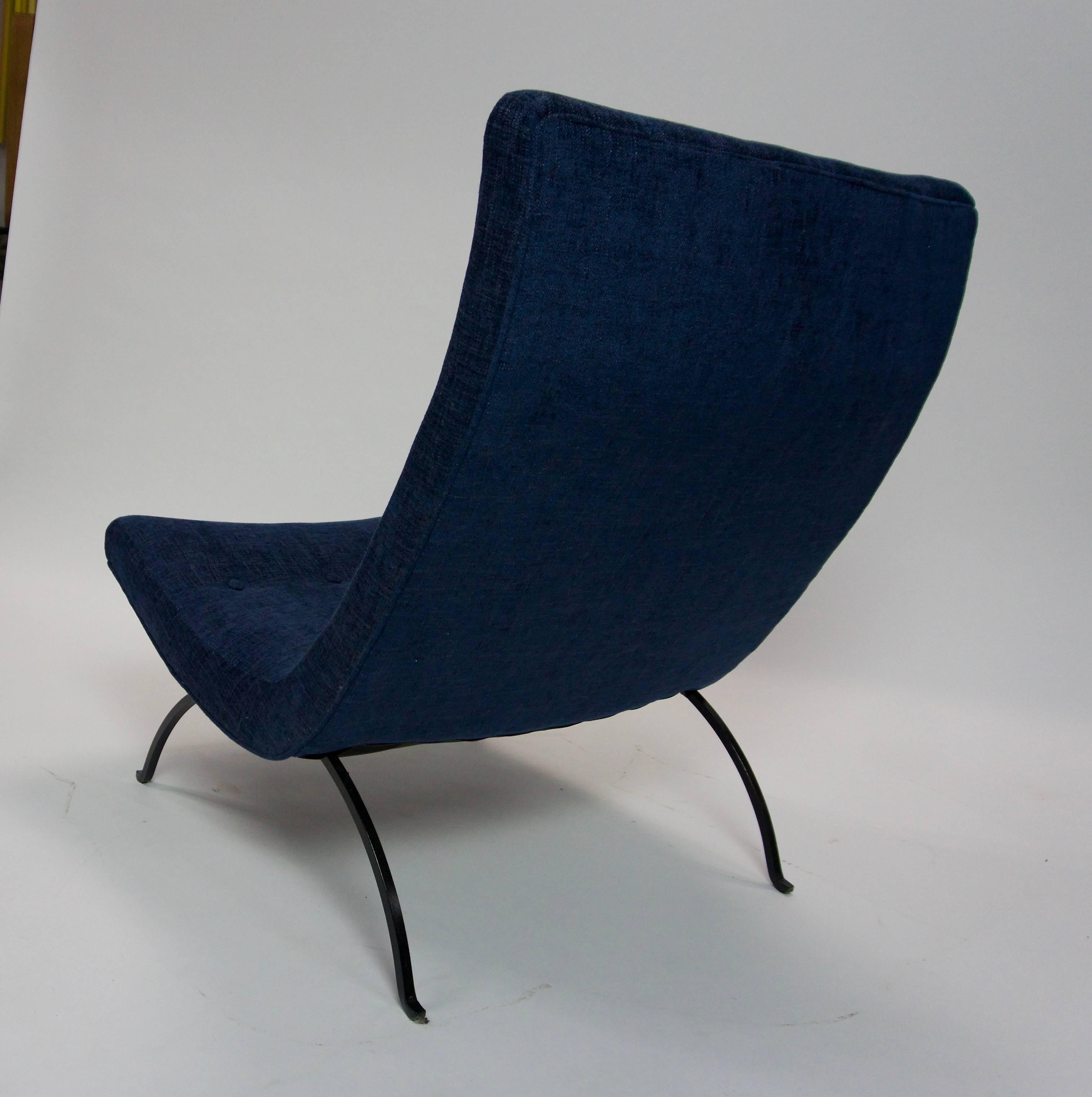 American Milo Baughman Scoop Chair For Sale