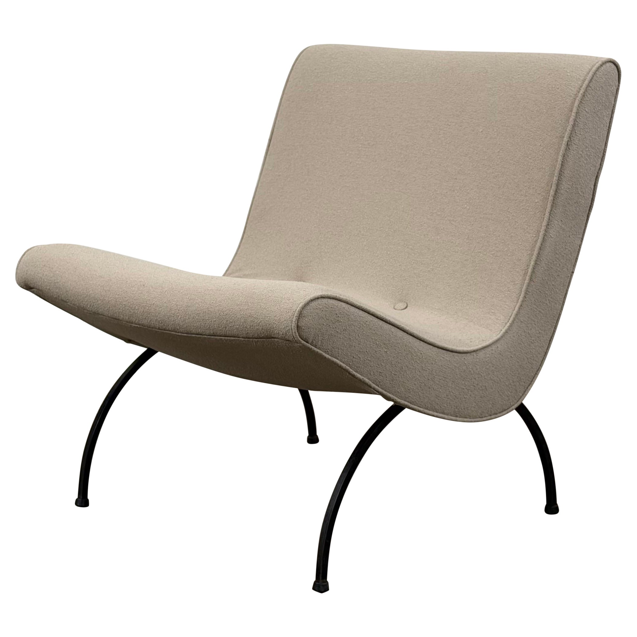 Milo Baughman Scoop Chair - Iron Base - Thayer Coggin circa 1960s For Sale