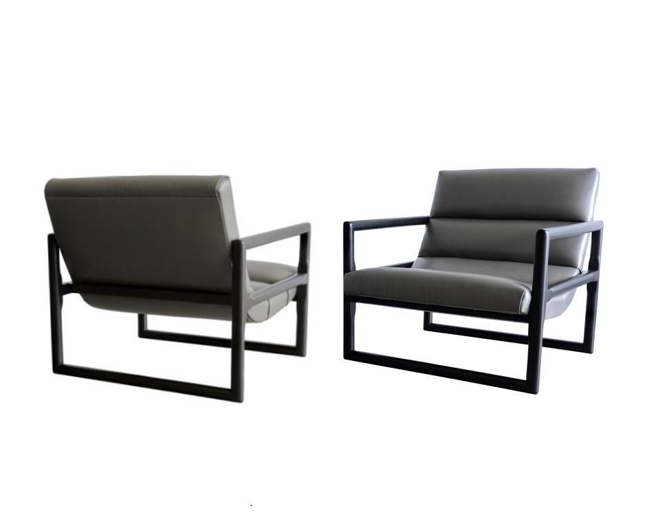 Mid-Century Modern Milo Baughman 'Scoop' Chairs for Thayer Coggin circa 1955 For Sale