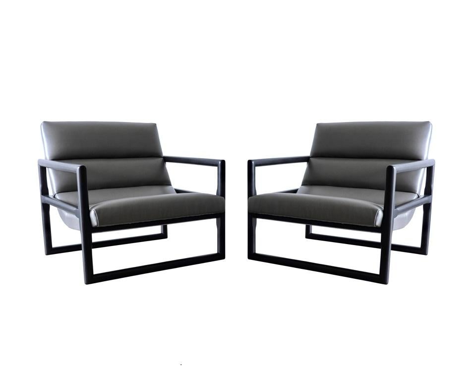American Milo Baughman 'Scoop' Chairs for Thayer Coggin circa 1955 For Sale