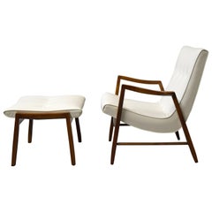 Milo Baughman Scoop Lounge Chair and Ottoman