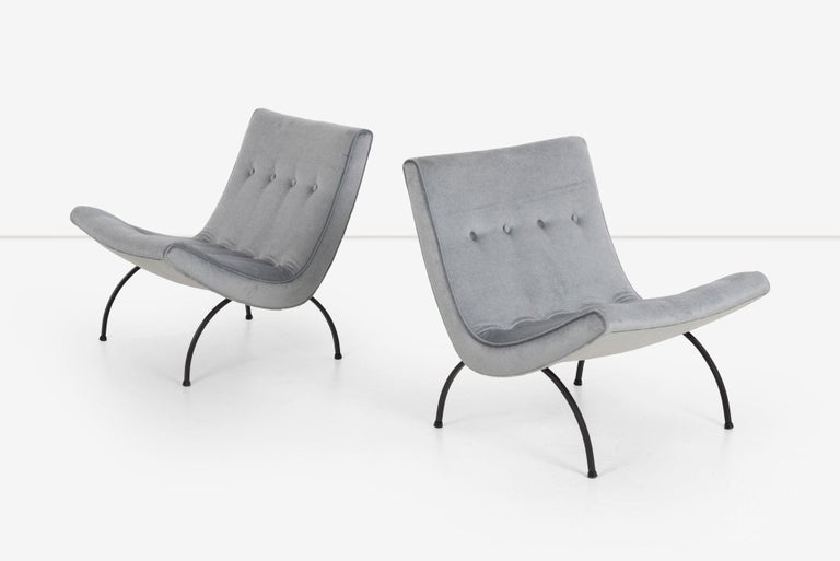 Mid-Century Modern Milo Baughman Scoop Lounge Chairs For Sale