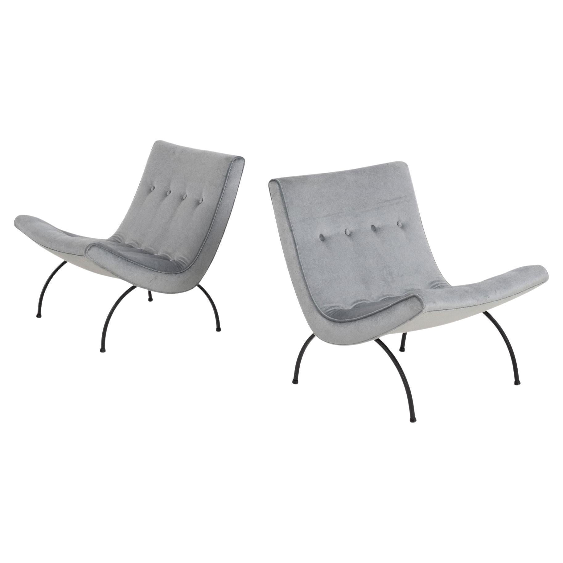 Milo Baughman Scoop Lounge Chairs