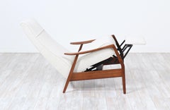 Milo Baughman Sculpted Walnut Reclining Chair for James Inc.