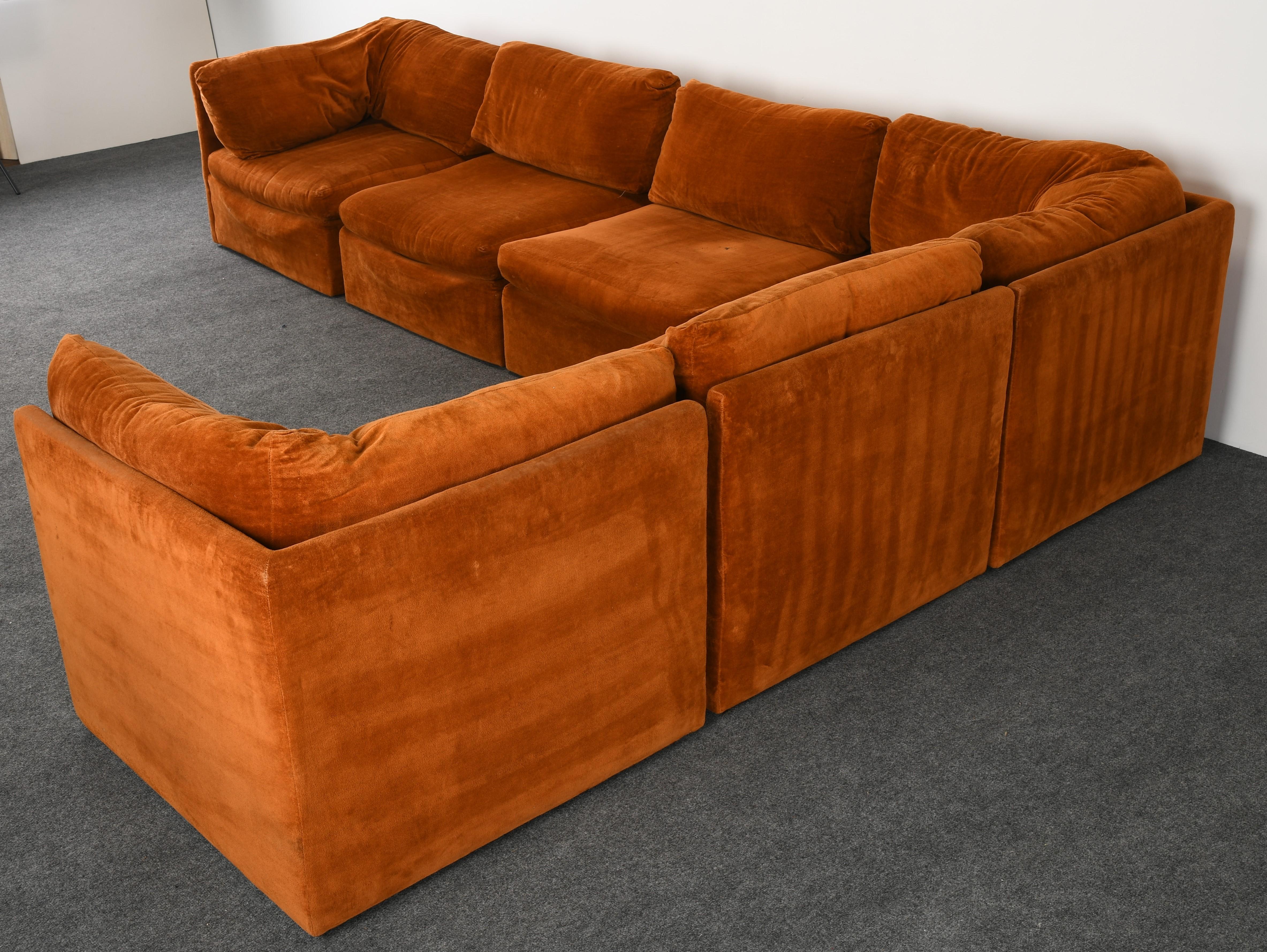 Milo Baughman Sectional Sofa, 1980s In Good Condition In Hamburg, PA