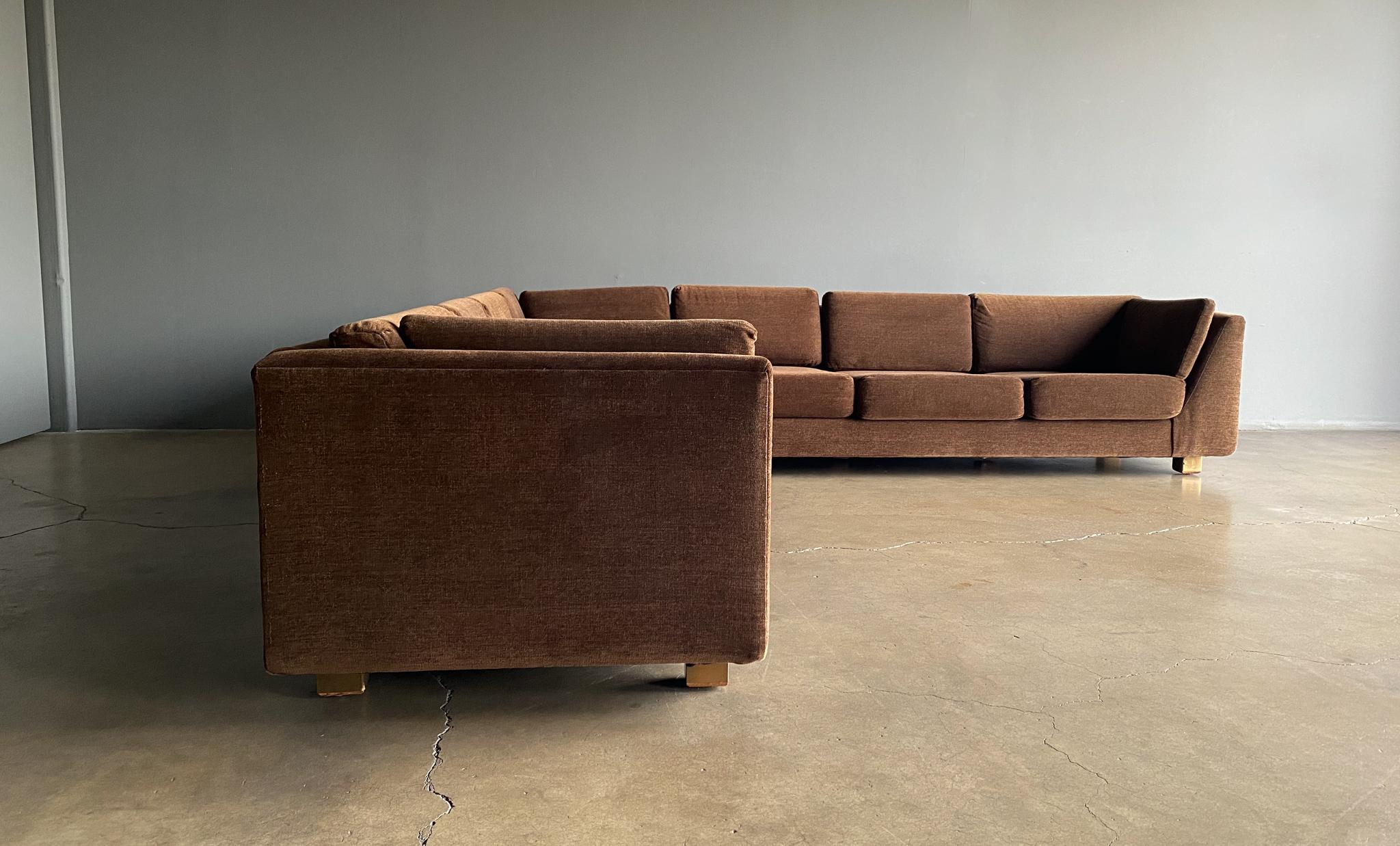 Bronze Milo Baughman Sectional Sofa for Thayer Coggin, 1970's