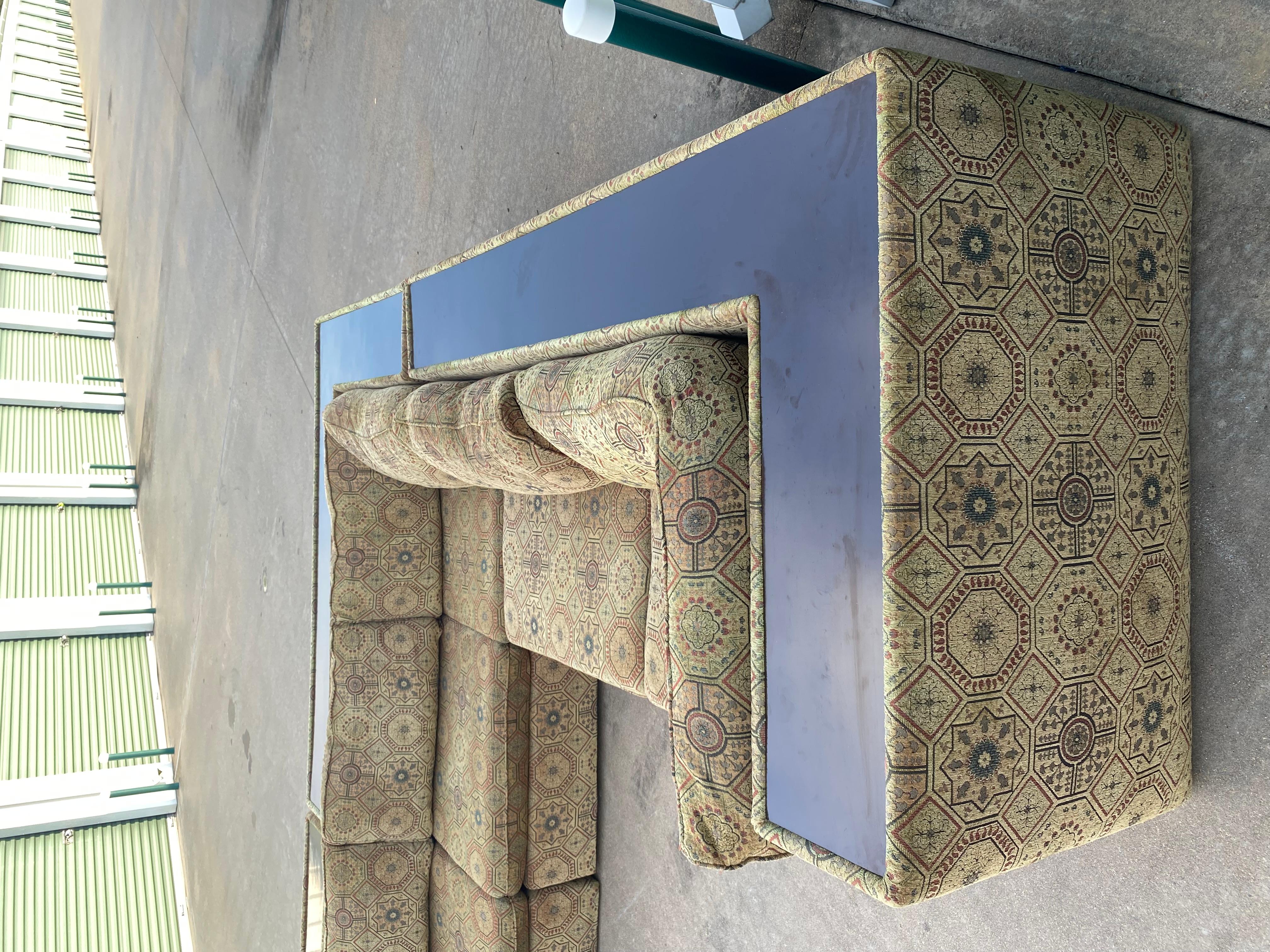 20th Century Milo Baughman Sectional Sofa with Incorporated Table Ledge