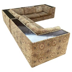 Milo Baughman Sectional Sofa with Incorporated Table Ledge