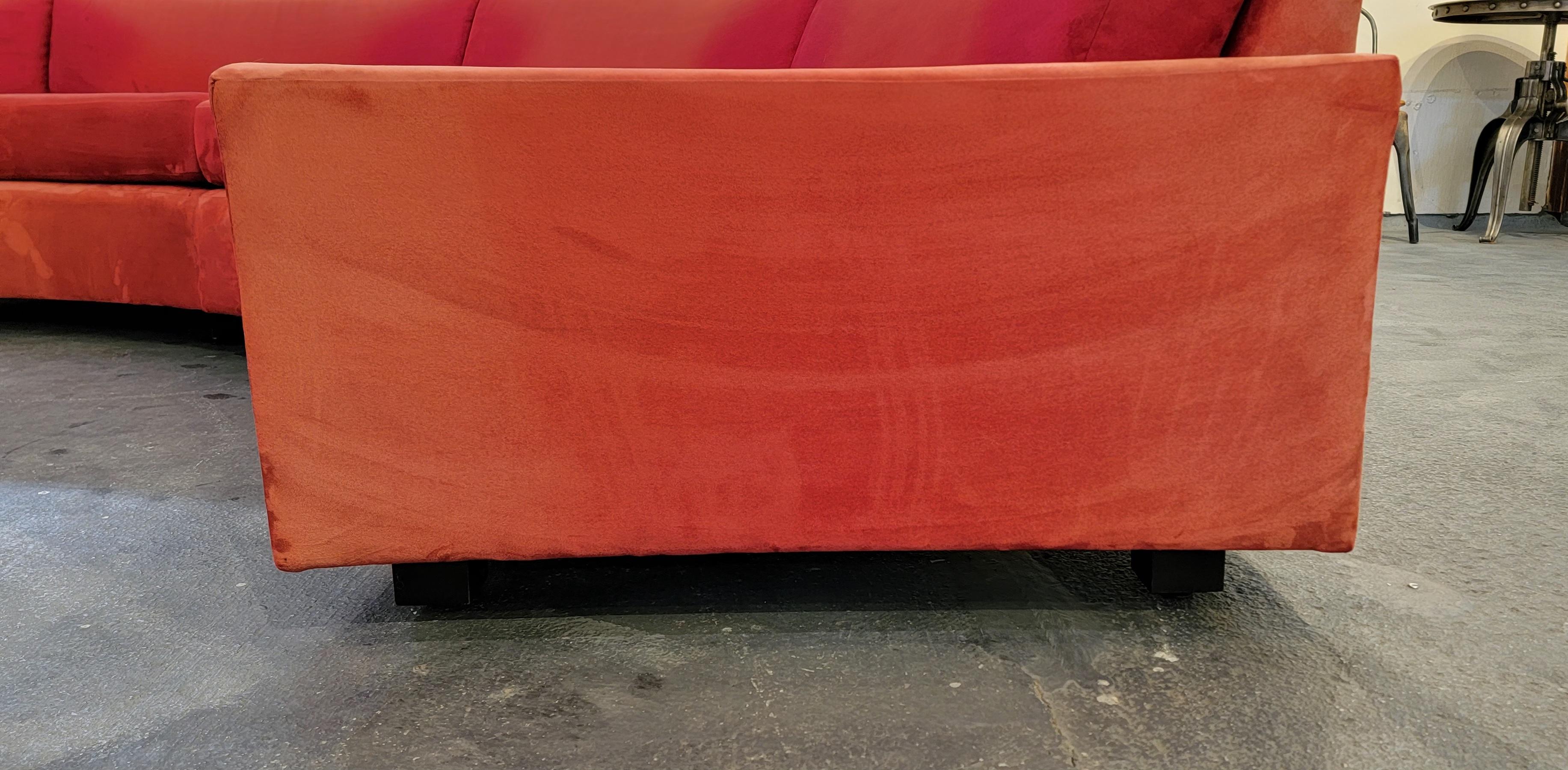 Milo Baughman Semi-Circular Sectional Sofa 3 Pieces 3